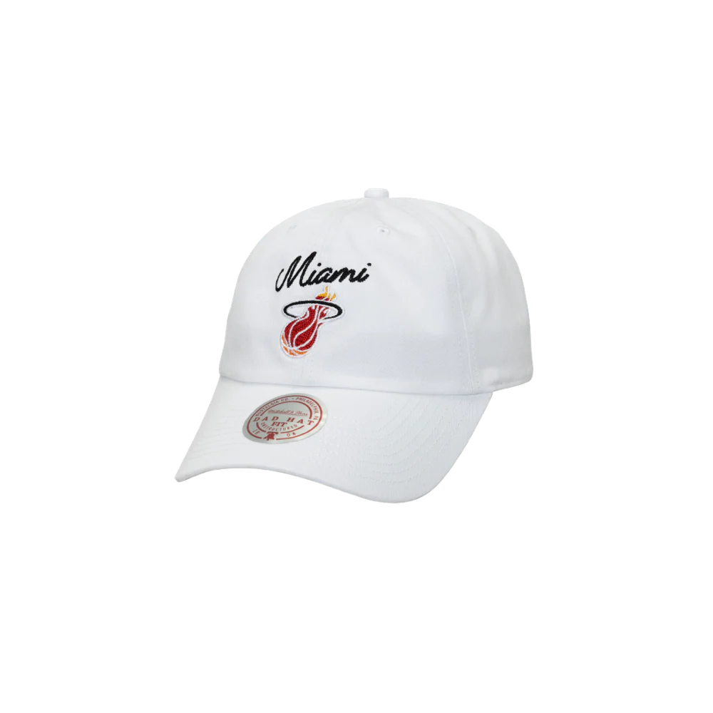 Mitchell & Ness Miami HEAT White Strapback