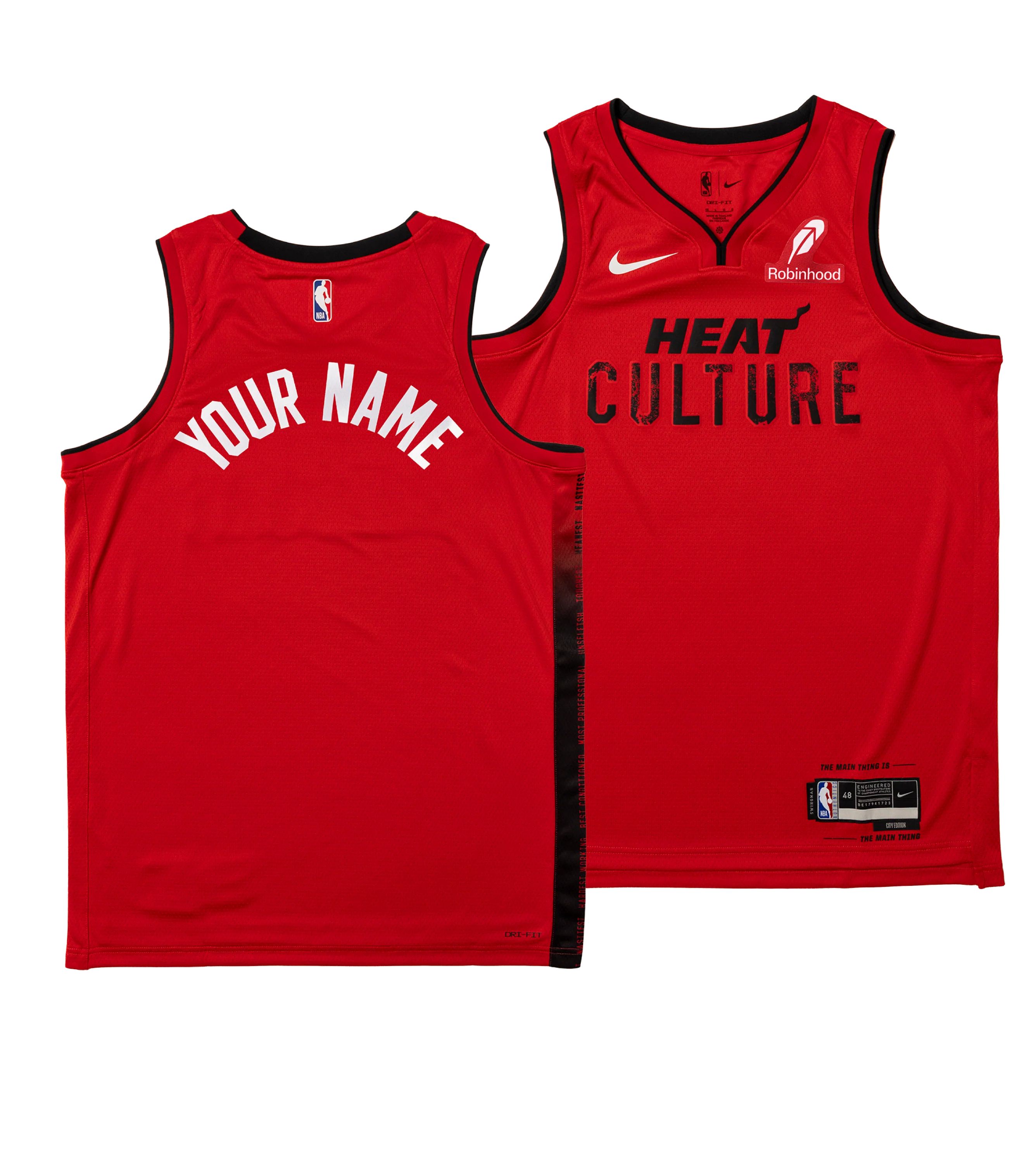 Personalized Nike HEAT Culture: Blood Red Youth Swingman Jersey - Summer Mashup