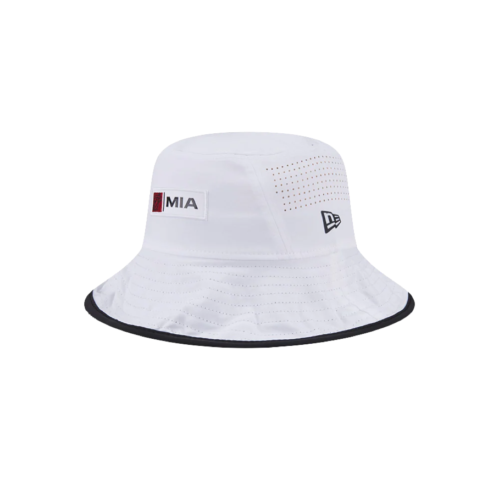 New Era Miami HEAT White Bucket Hat - Image 3