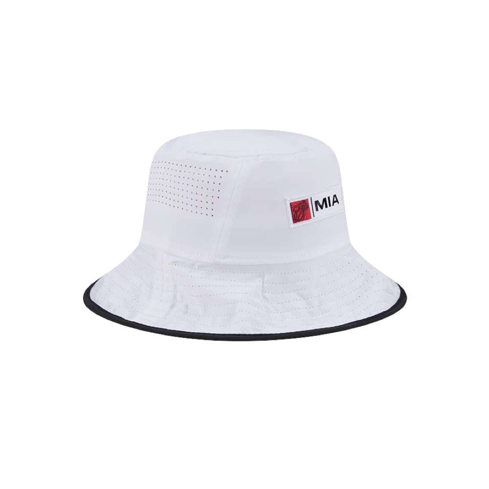 New Era Miami HEAT White Bucket Hat - Image 5