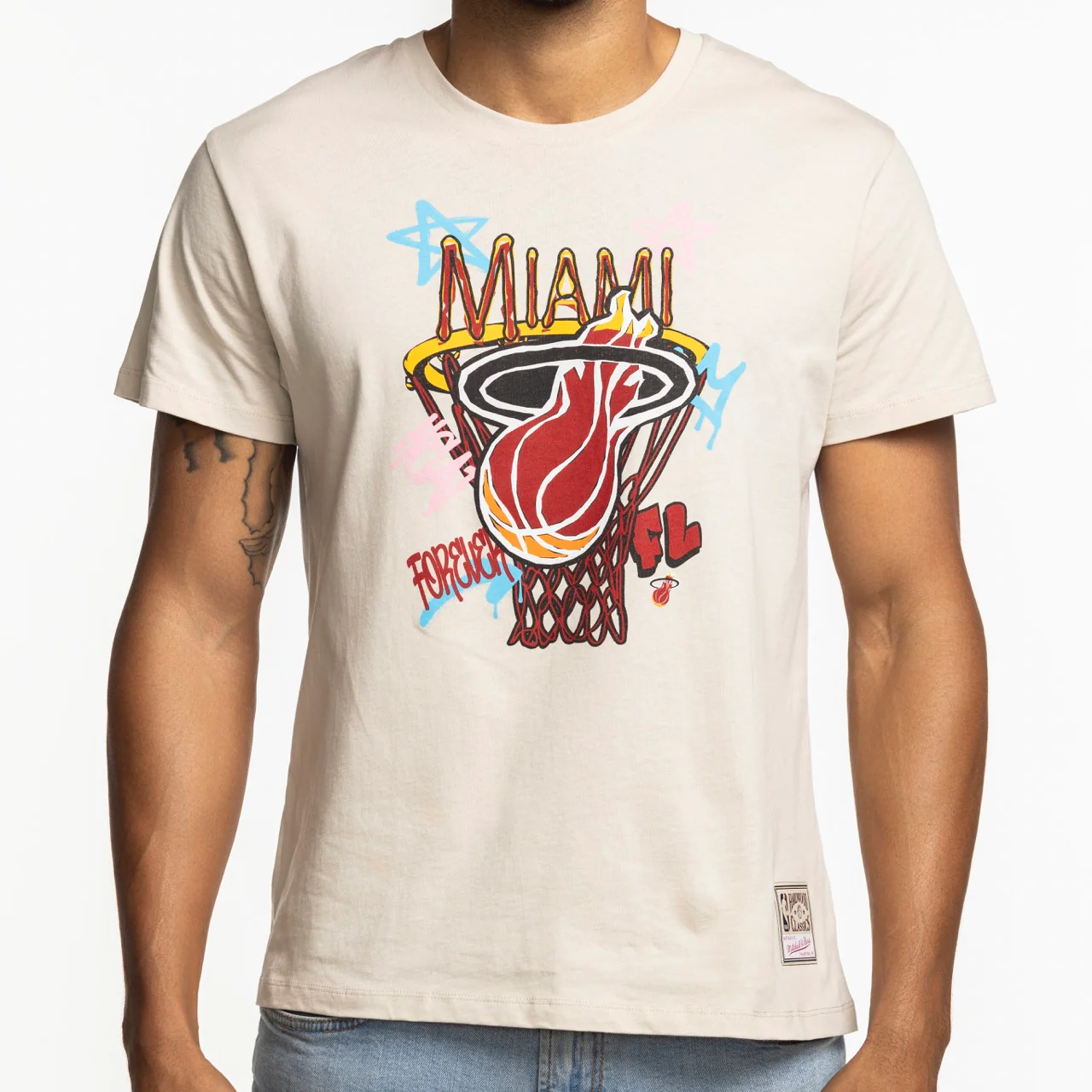 Mitchell & Ness Miami HEAT City Dreams Boxy Tee - Image 2