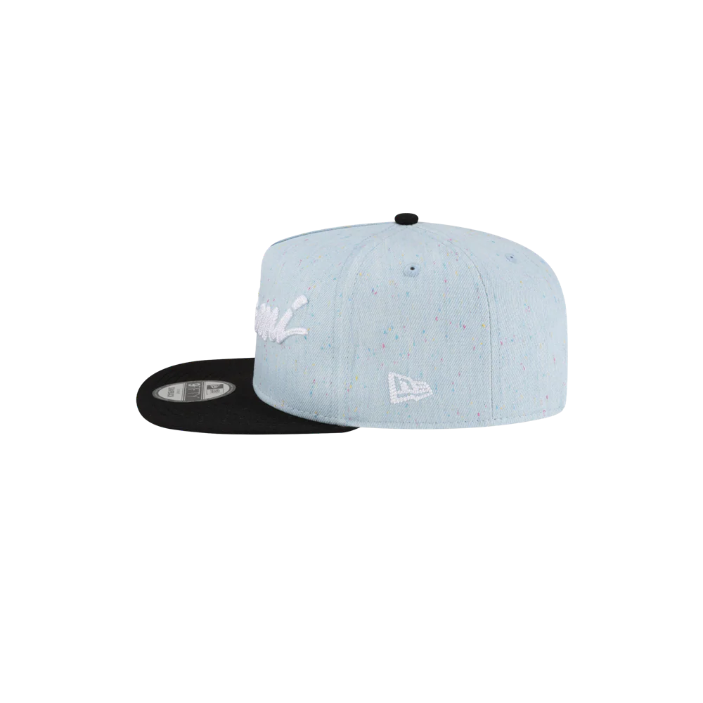 Court Culture Original Vice Nights Wordmark Snapback - Denim/Black - Image 4