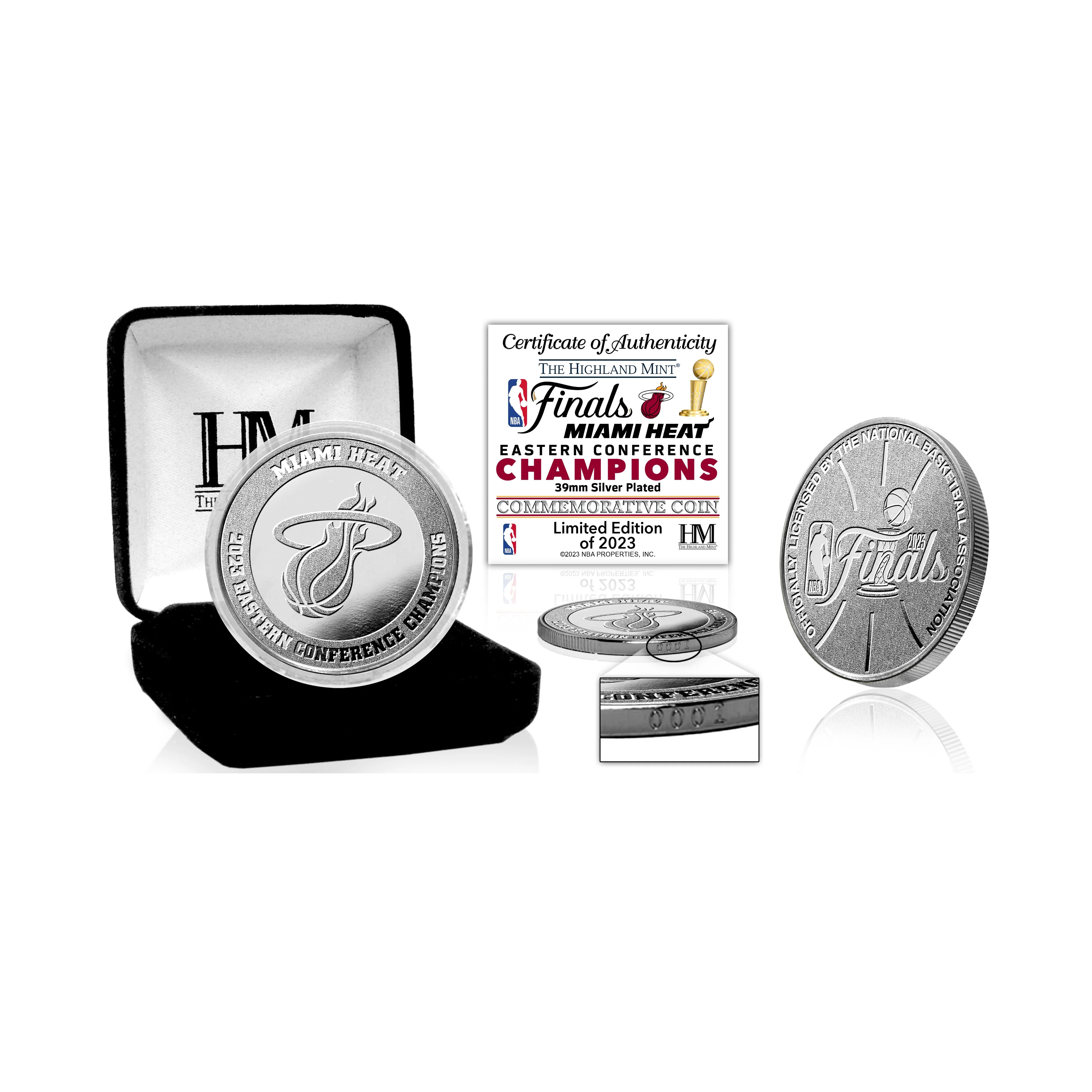 Highland Mint Miami HEAT 2023 Eastern Conference Champs Silver Coin