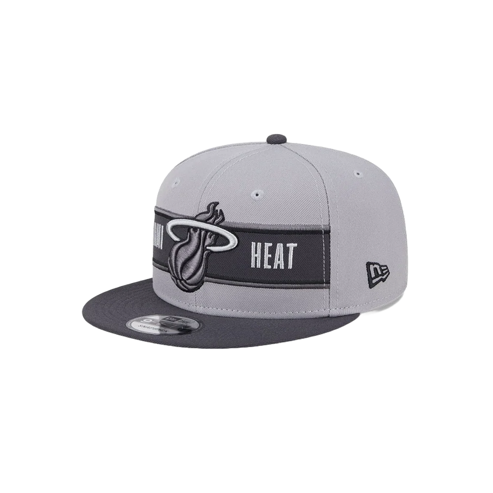 New Era Miami HEAT 2024 Draft Grey Snapback - Image 3
