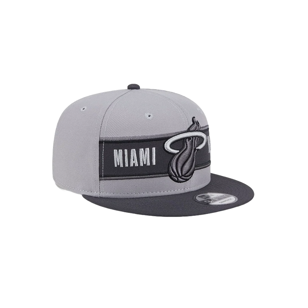 New Era Miami HEAT 2024 Draft Grey Snapback - Image 5