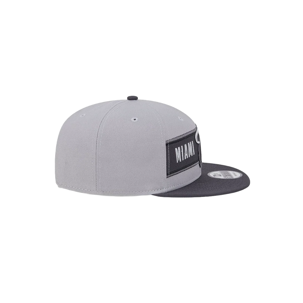 New Era Miami HEAT 2024 Draft Grey Snapback - Image 6