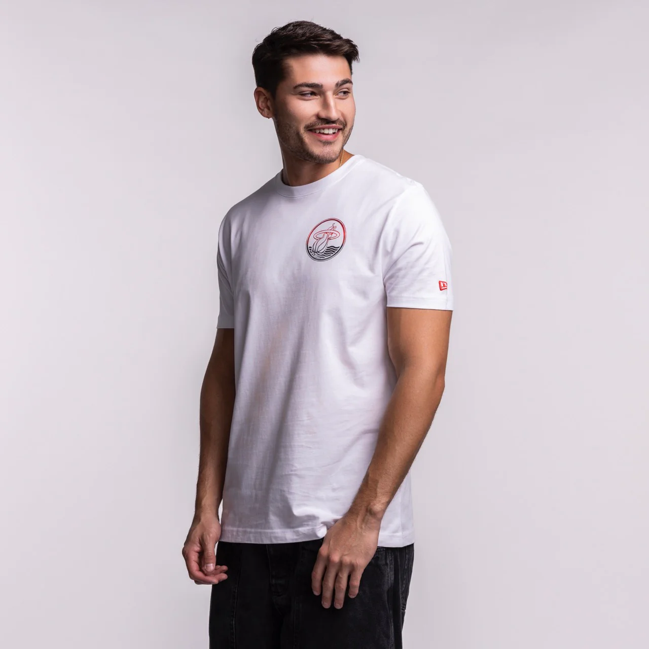 New Era Miami HEAT White Basketball Tee