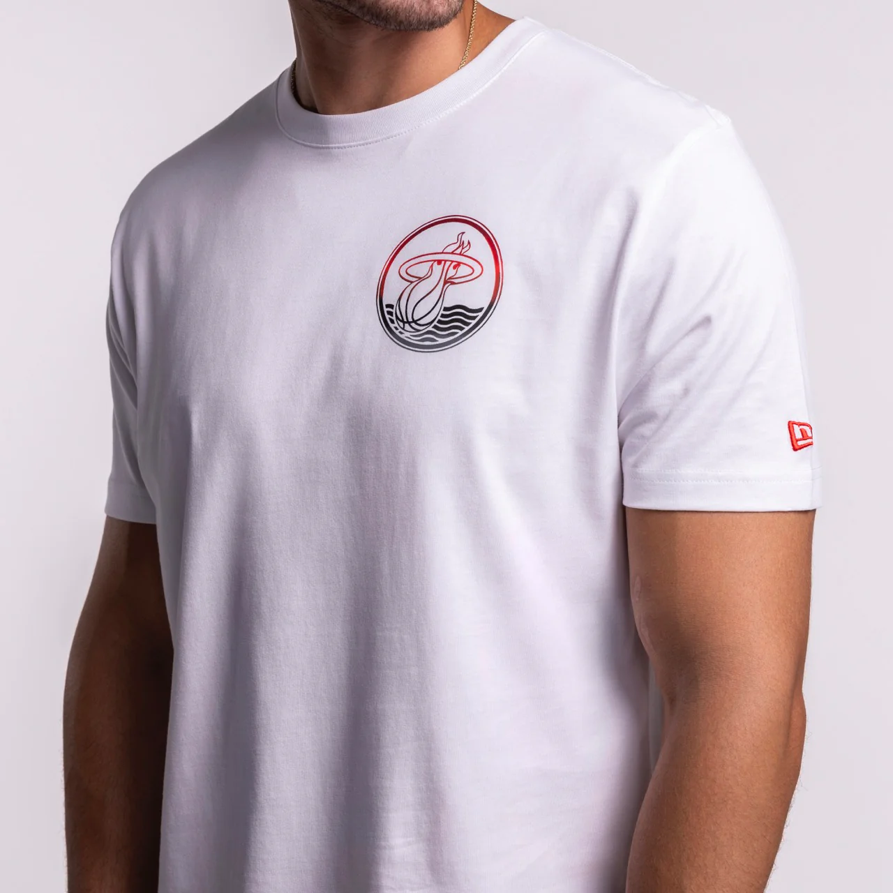 New Era Miami HEAT White Basketball Tee - Image 3