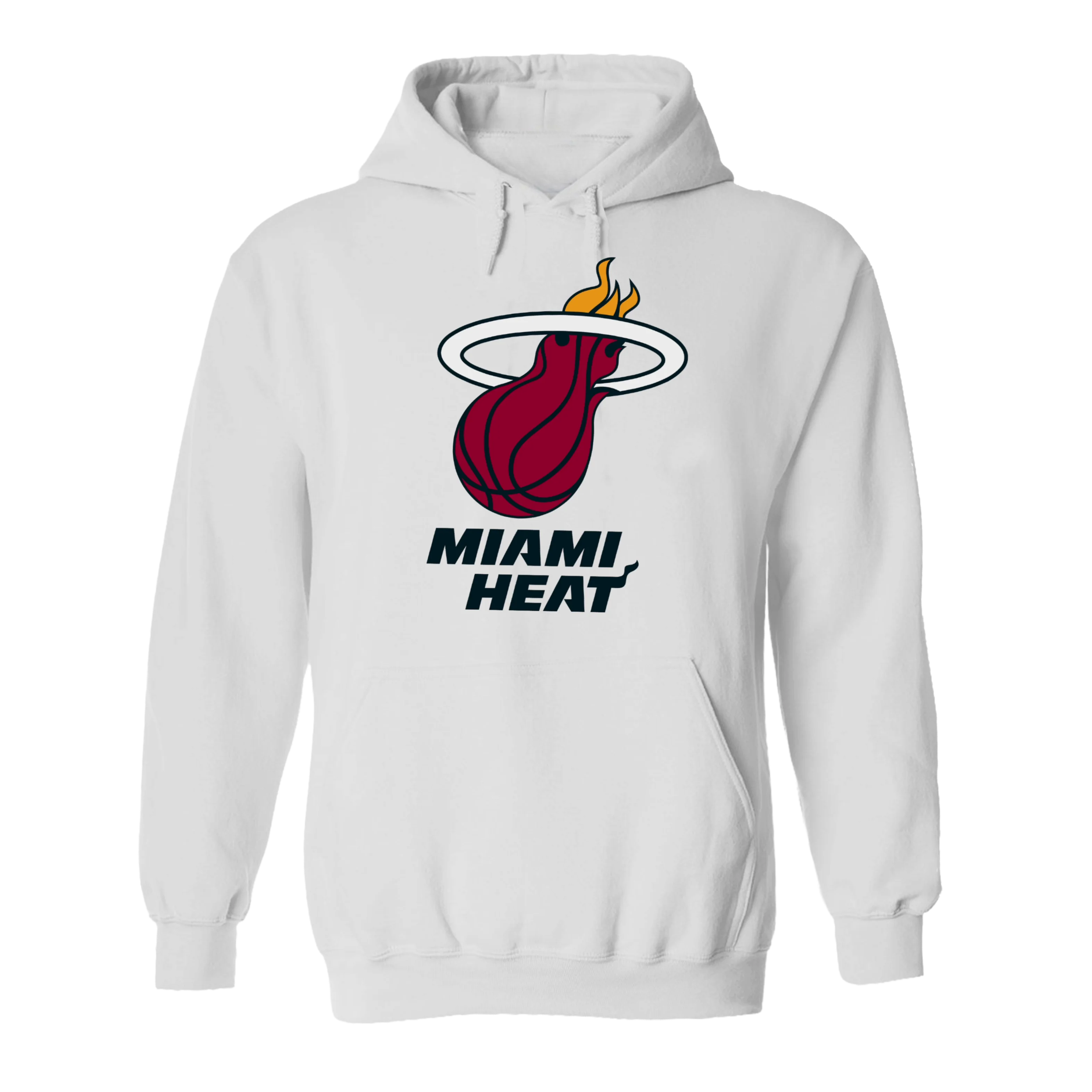 Miami HEAT Logo White Hoodie - Image 4