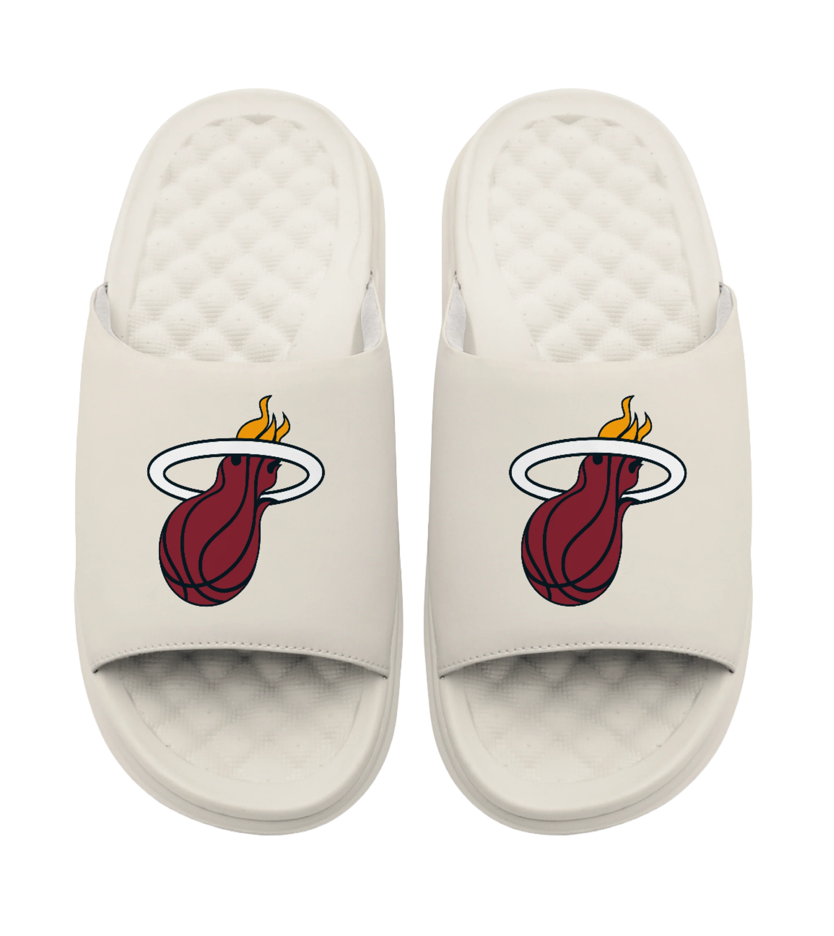 ISlide Miami HEAT Cream Logo Sandals