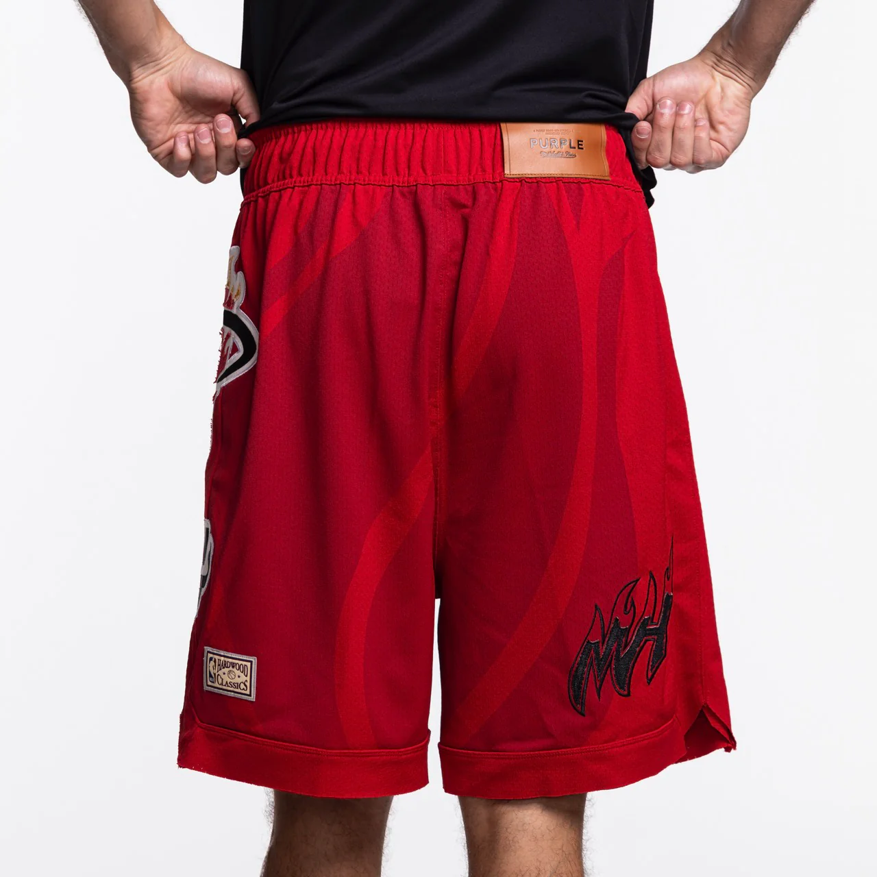 Mitchell & Ness x Purple Brand Miami HEAT Mesh Shorts - Image 2