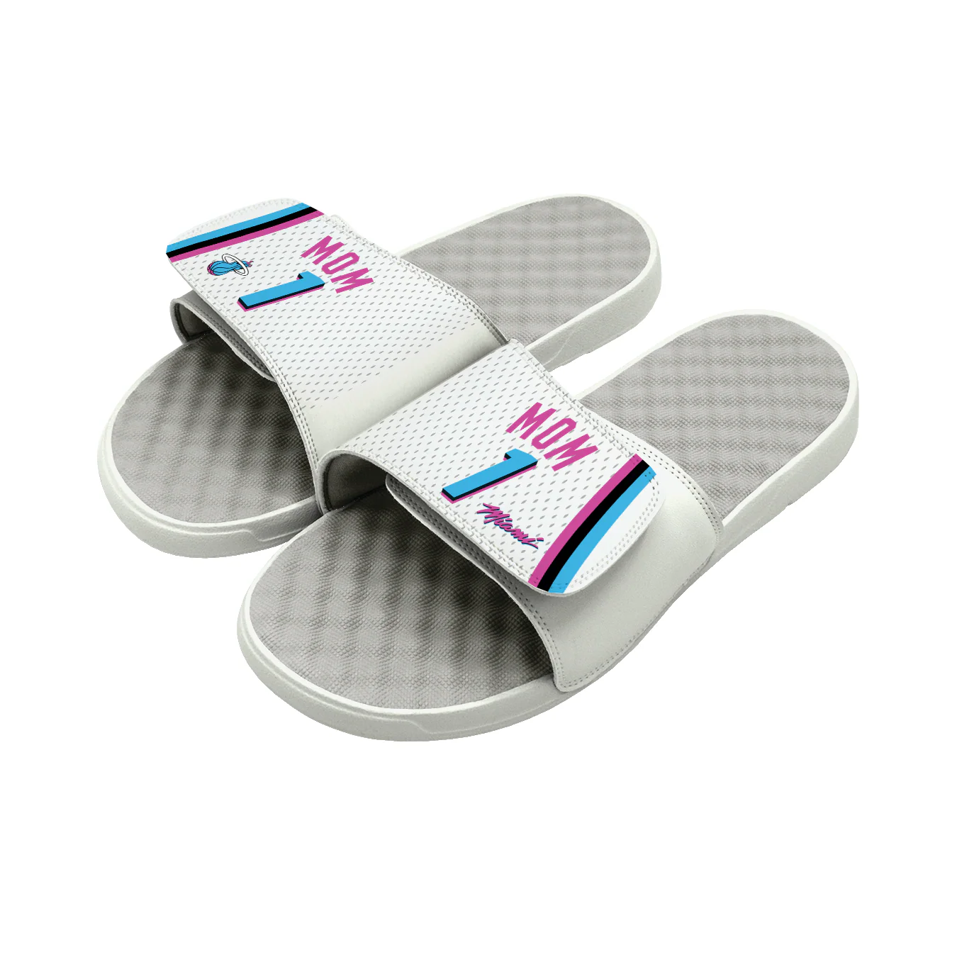 ISlide Miami HEAT Original Vice #1 Mom Jersey Sandals - Image 2