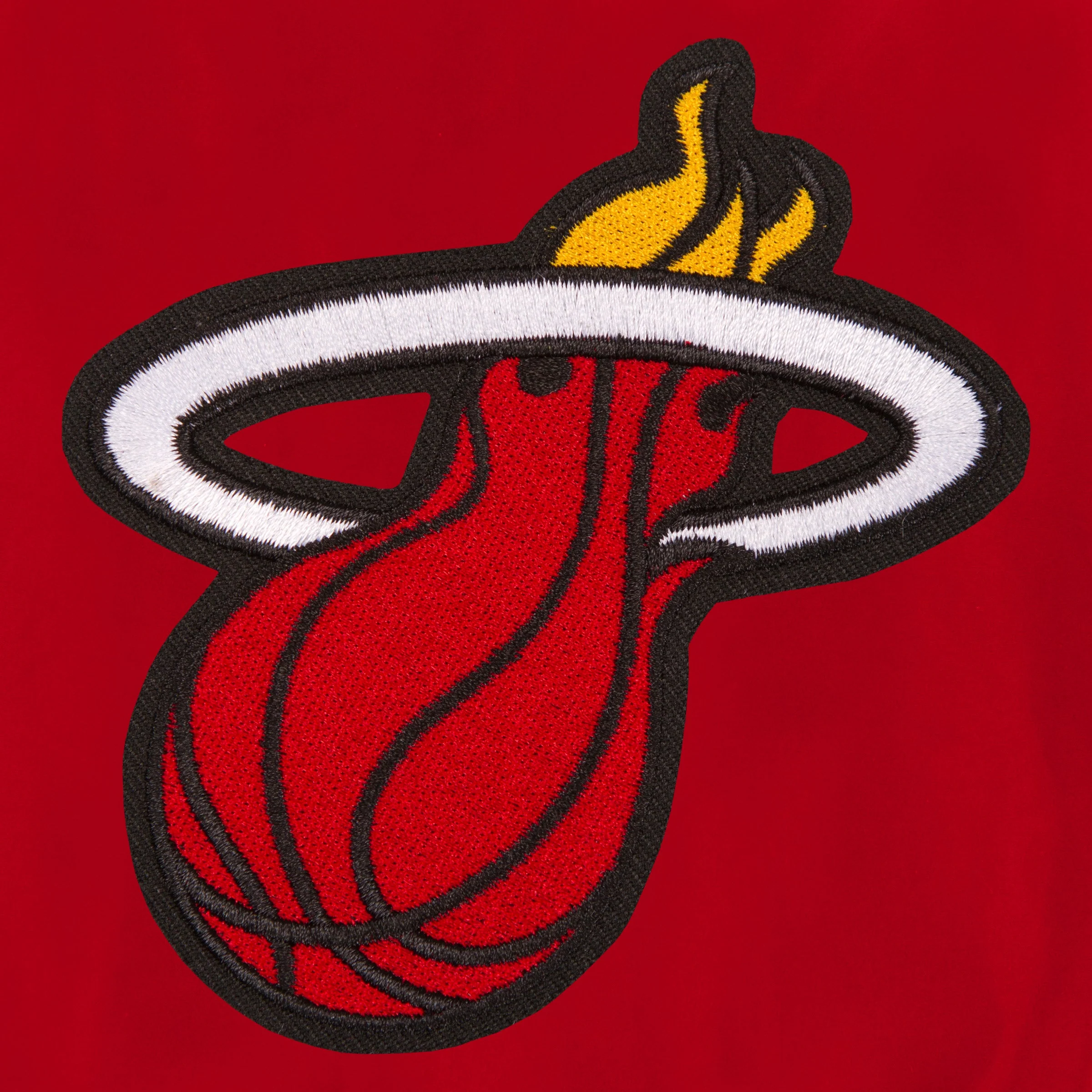 JH Designs Miami HEAT Red Nylon Bomber Jacket - Image 3
