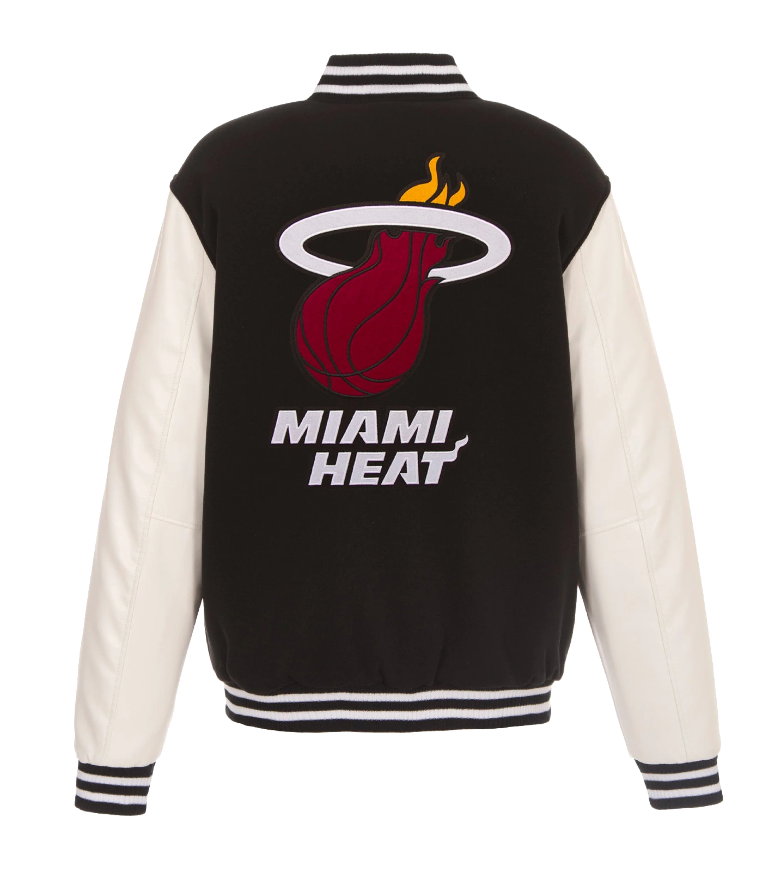 JH Designs Miami HEAT Reversible Varsity Jacket - Image 3