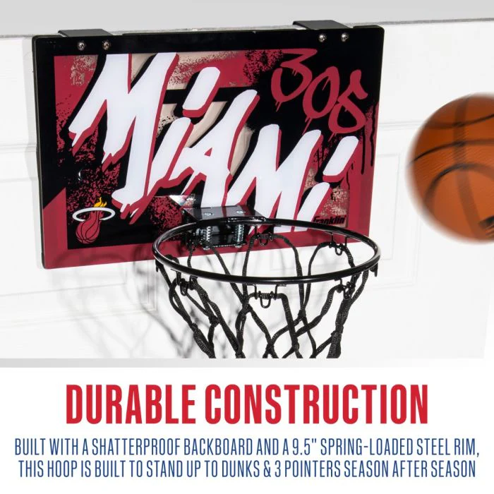 Miami HEAT Over The Door Basketball Hoop - Image 5