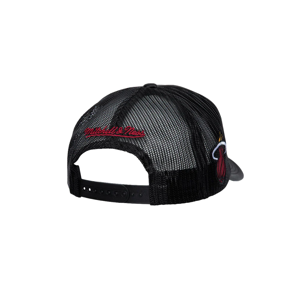 Michell & Ness Miami HEAT Satin Trucker Hat - Image 2