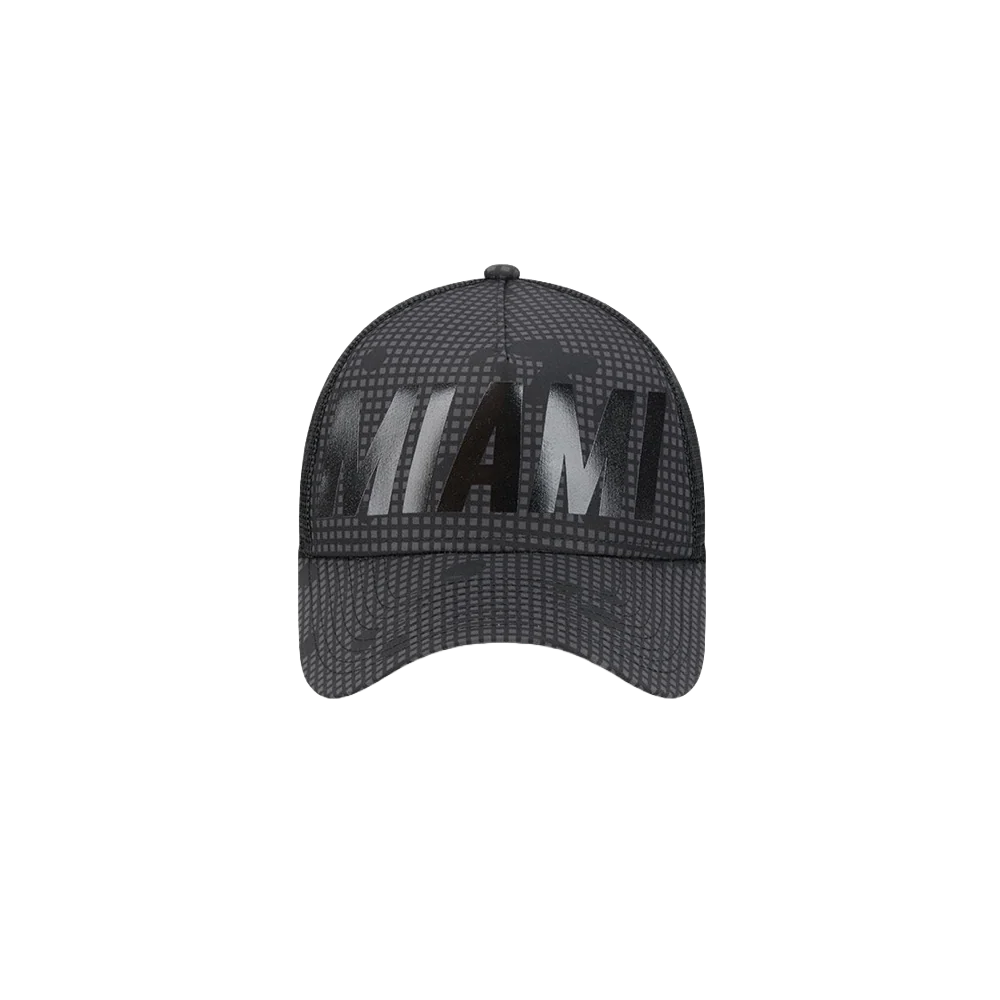New Era Miami HEAT Tonal Text Trucker Hat