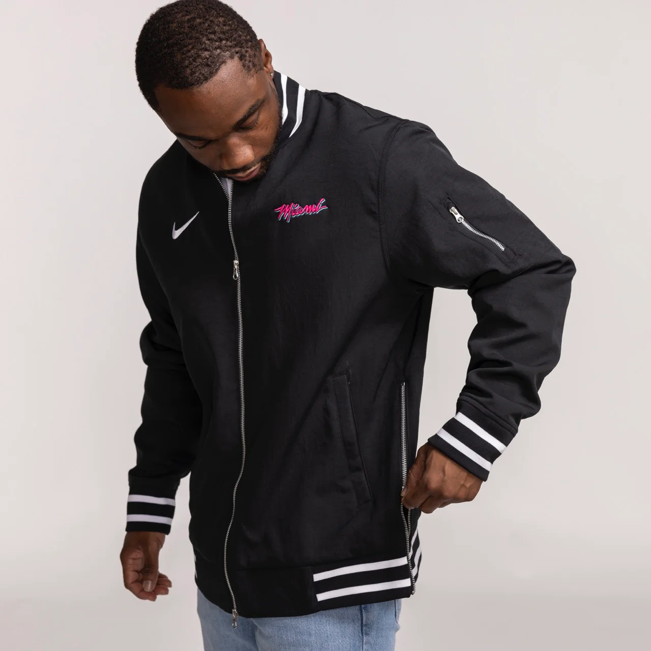 Nike Miami HEAT Original Vice Bomber Jacket - Image 2