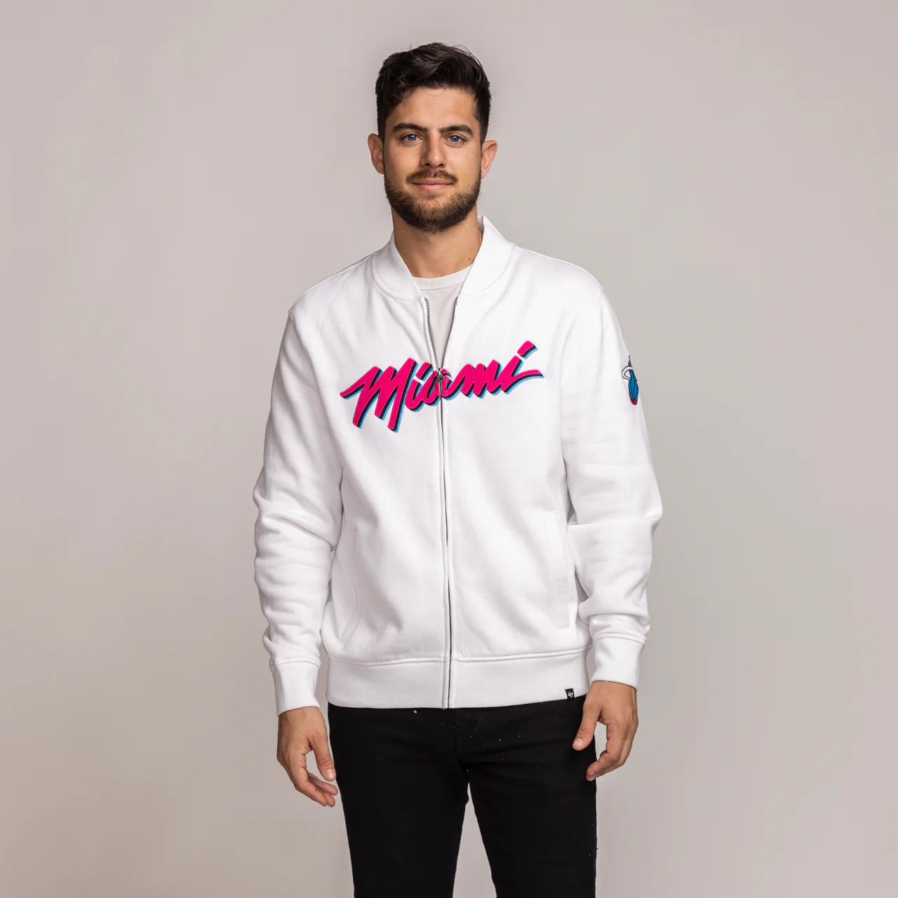 '47 Brand Miami HEAT Original Vice Camden Track Jacket - Image 4