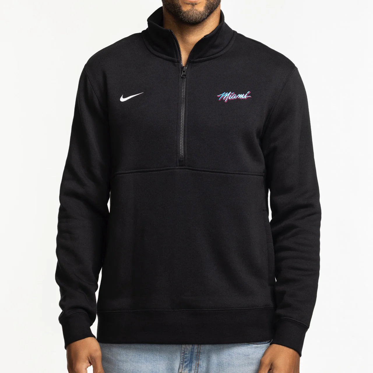 Nike Miami HEAT Original Vice Nights 1/2 Zip Fleece Jacket - Image 3