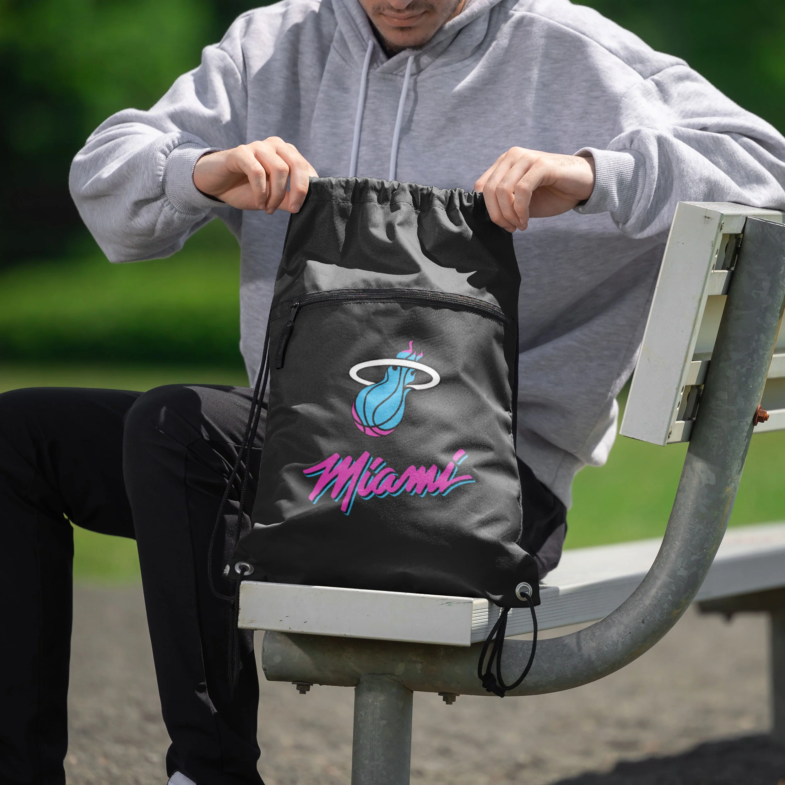 Miami HEAT Original Vice Drawstring Bag - Image 4