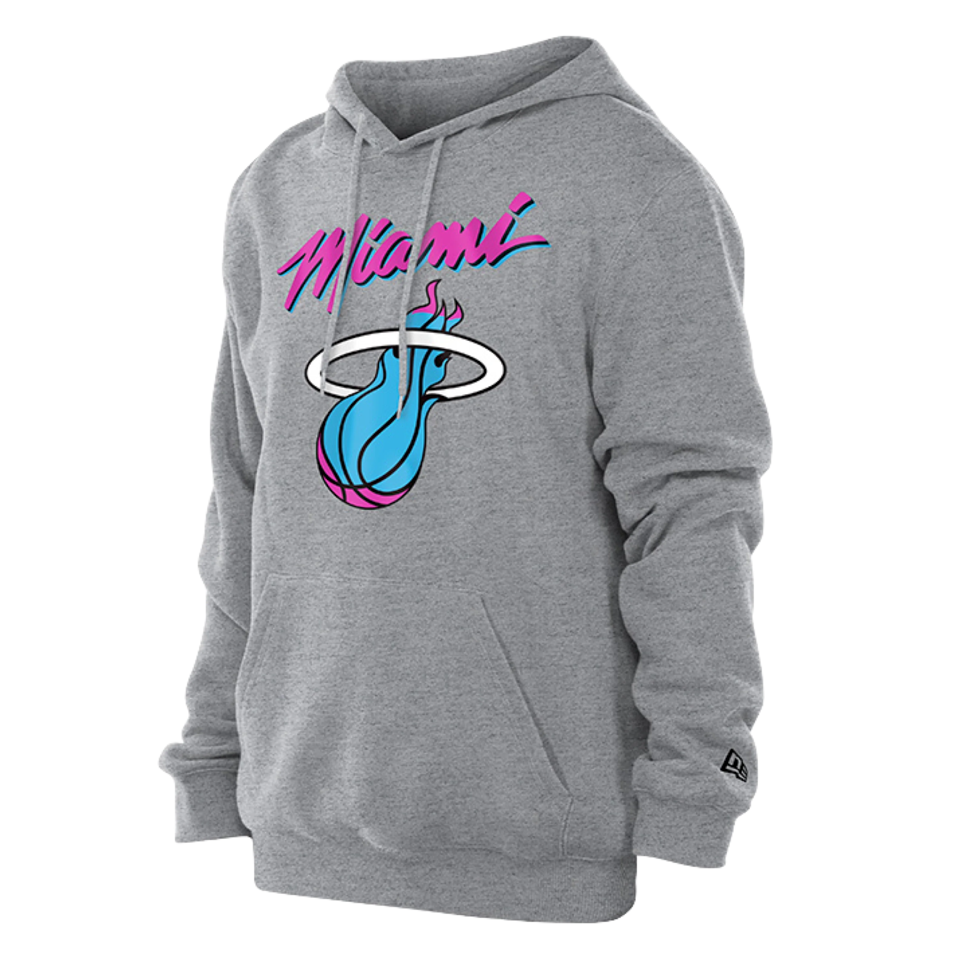 New Era Miami HEAT Original Vice Grey Hoodie - Image 5