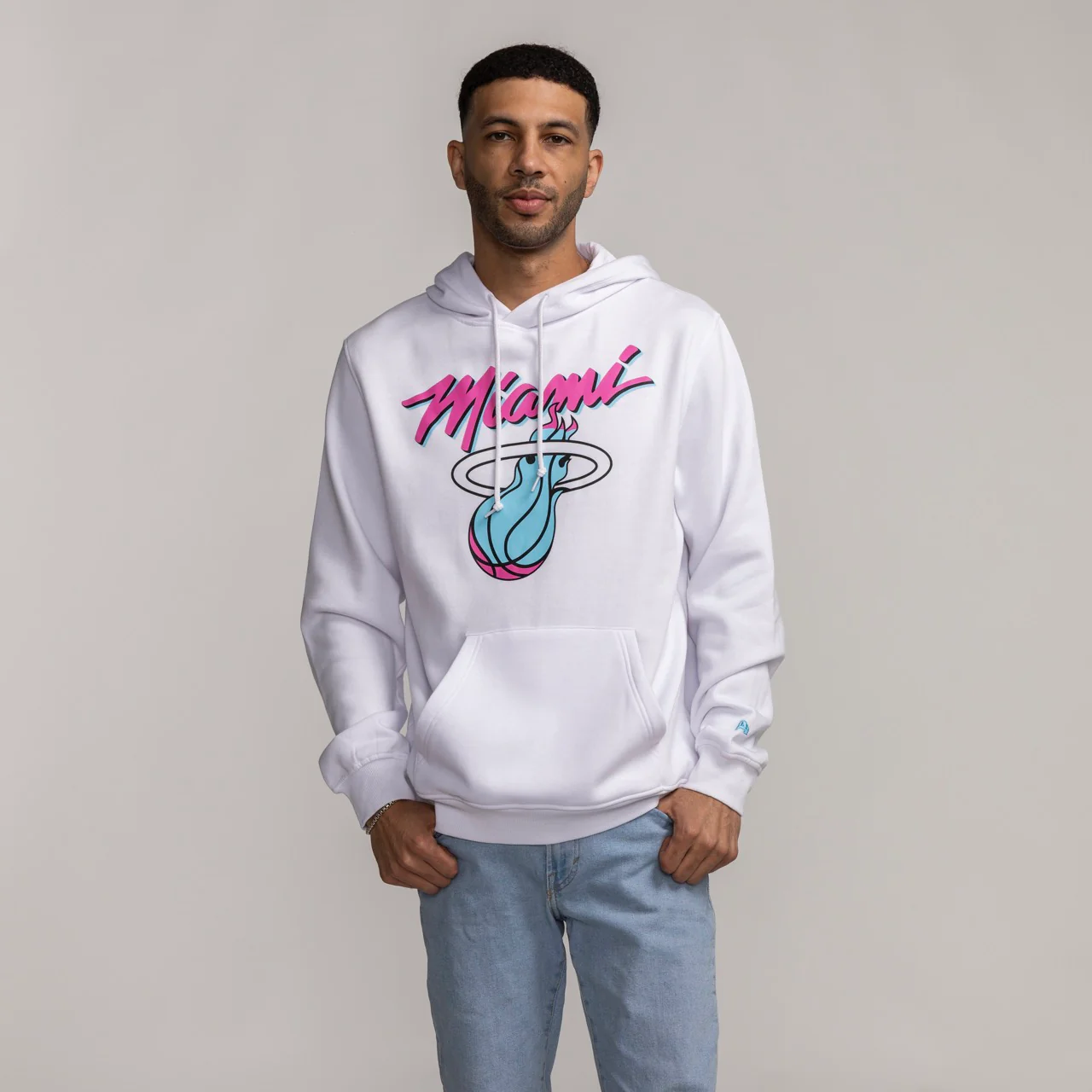 New Era Miami HEAT Original Vice Pullover Hoodie - Image 4