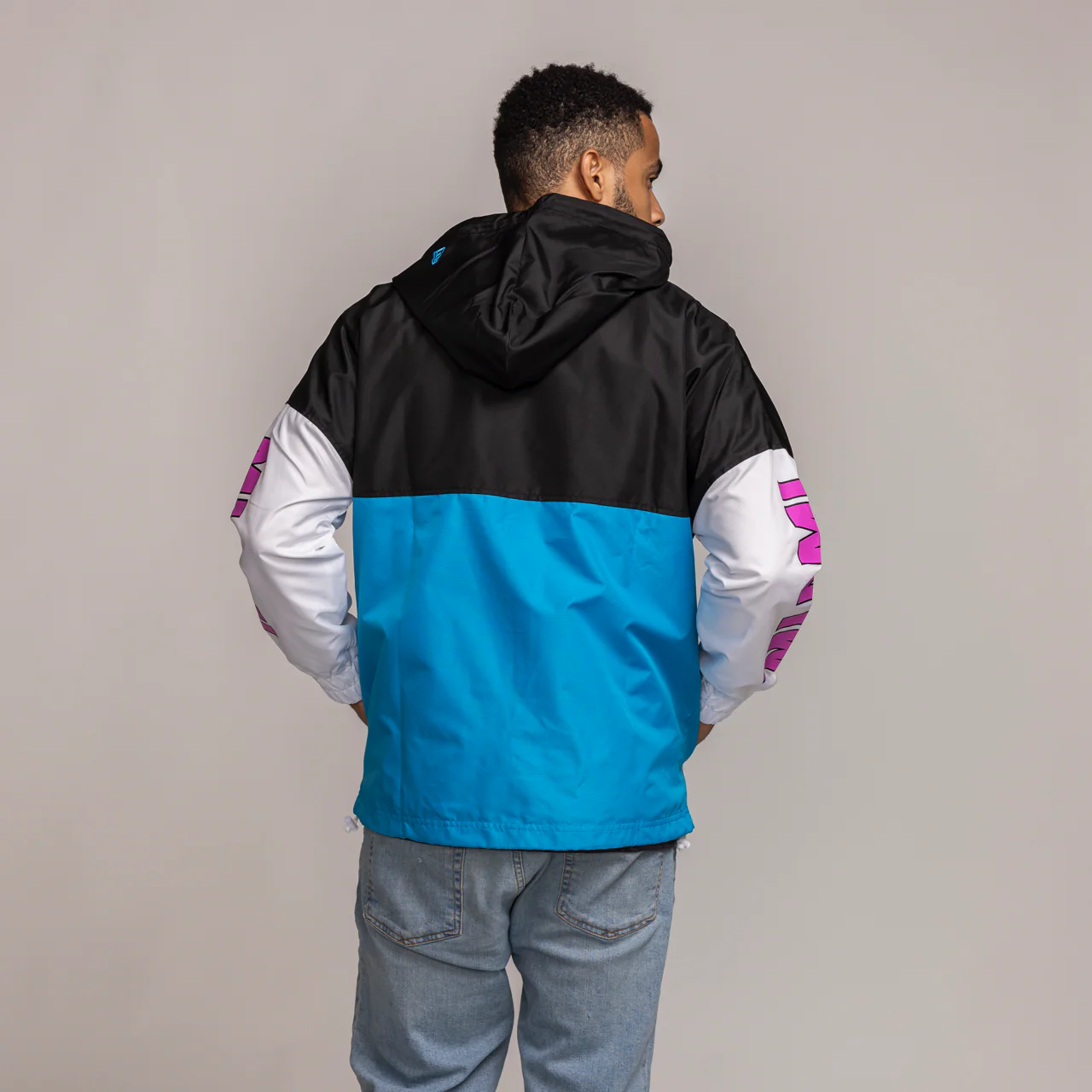 New Era Miami HEAT Original Vice Color Block Windbreaker - Image 2