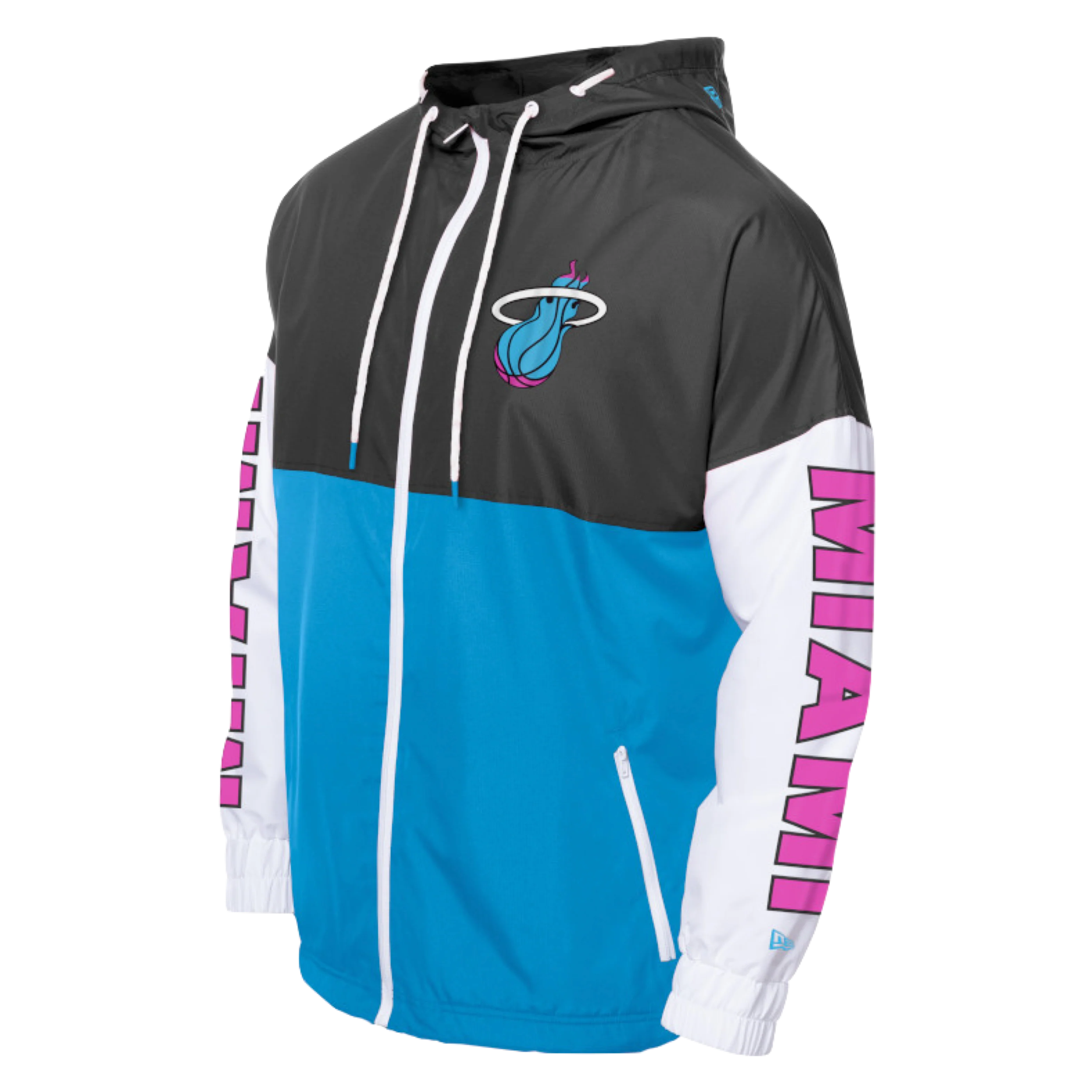 New Era Miami HEAT Original Vice Color Block Windbreaker - Image 5