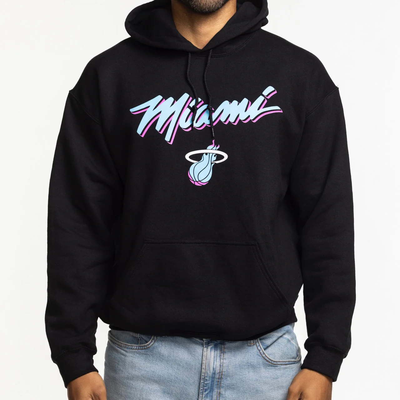 Miami HEAT Original Vice Nights Logo Hoodie - Image 4