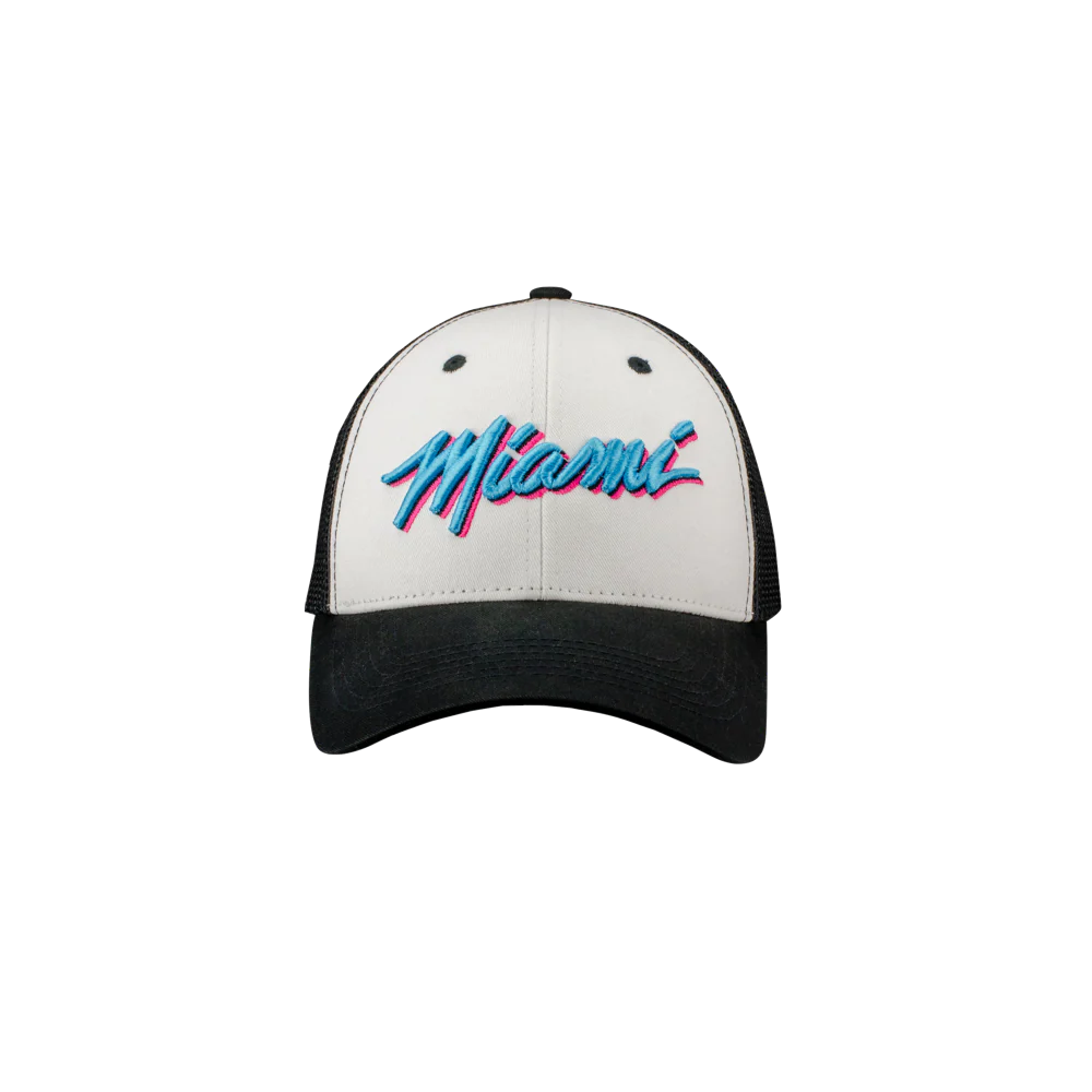 Miami HEAT Original Vice Nights Wordmark Trucker Snapback
