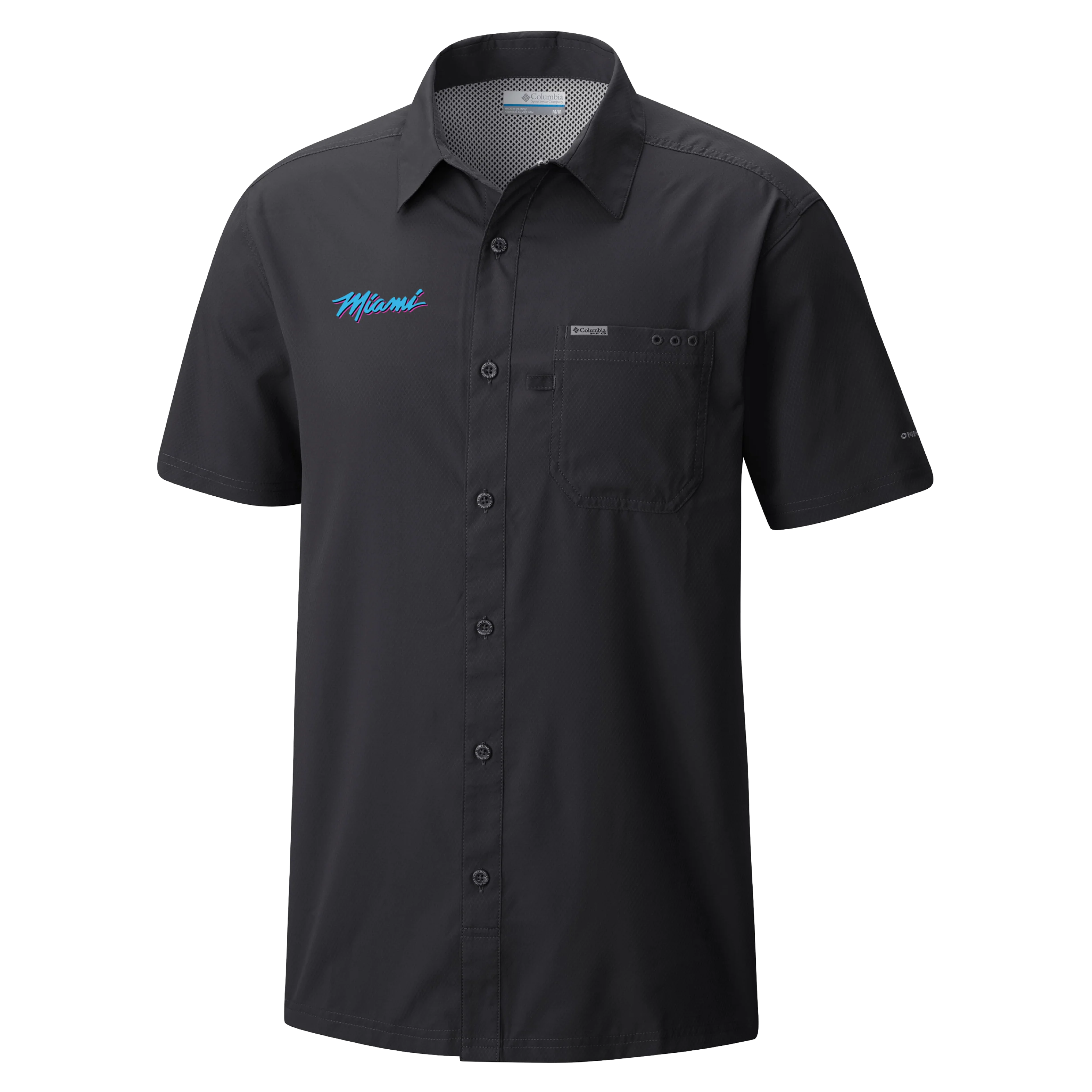 Columbia Miami HEAT Original Vice Nights Slack Tide Shirt - Image 4