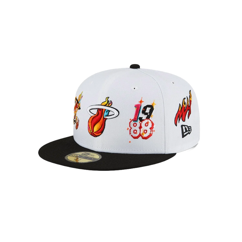 Court Culture Miami Mashup Vol. 2 Patch White Fitted Hat - Image 3