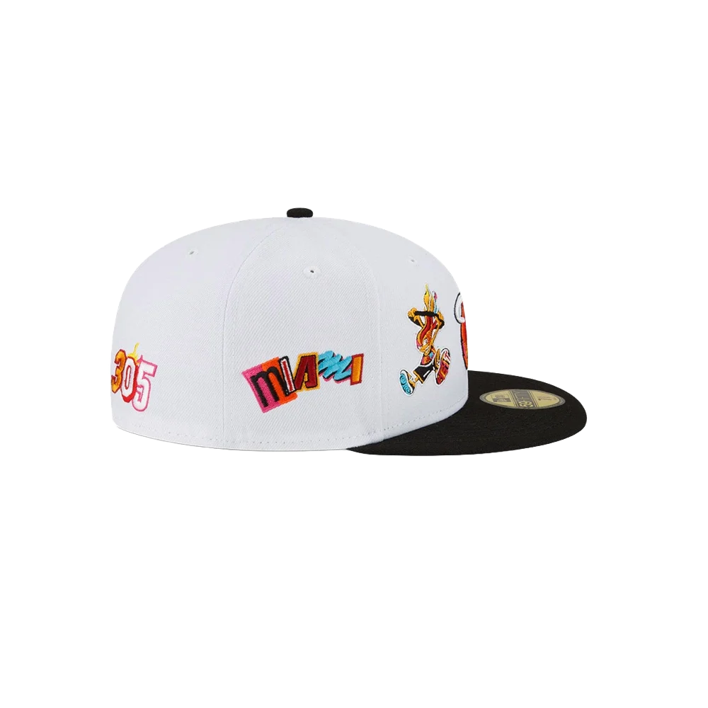 Court Culture Miami Mashup Vol. 2 Patch White Fitted Hat - Image 6