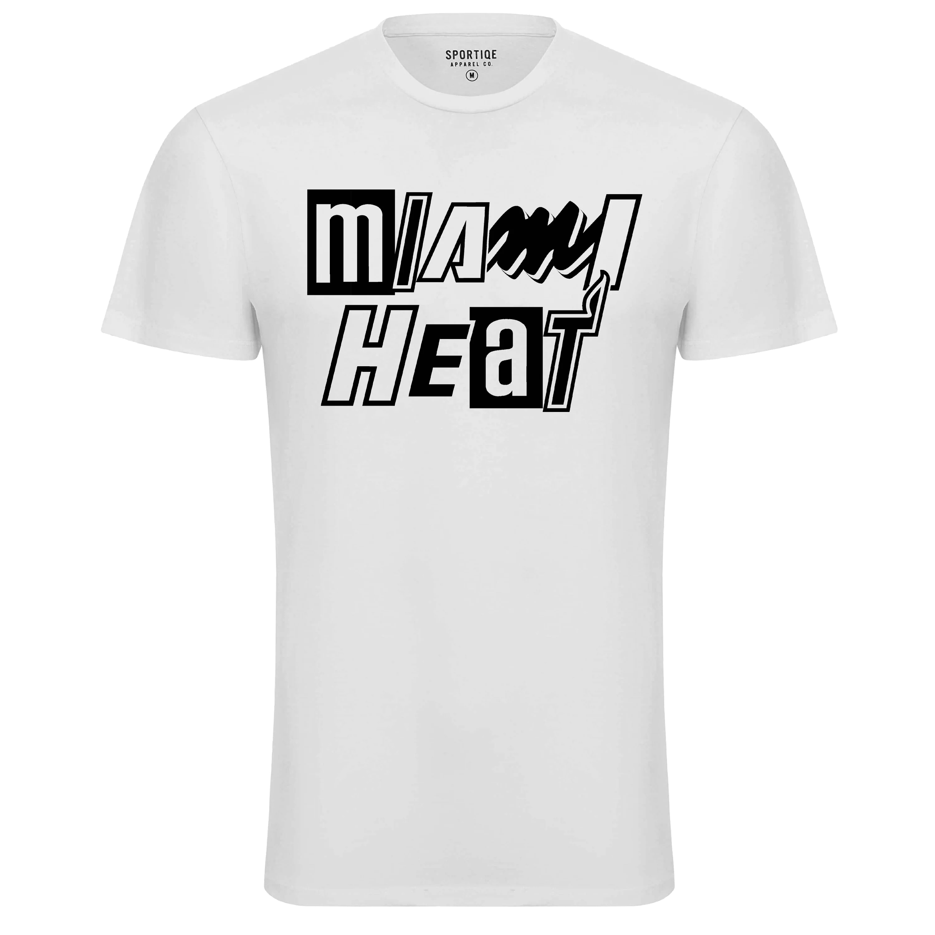 Sportiqe Miami HEAT Mashup Men's White Tee