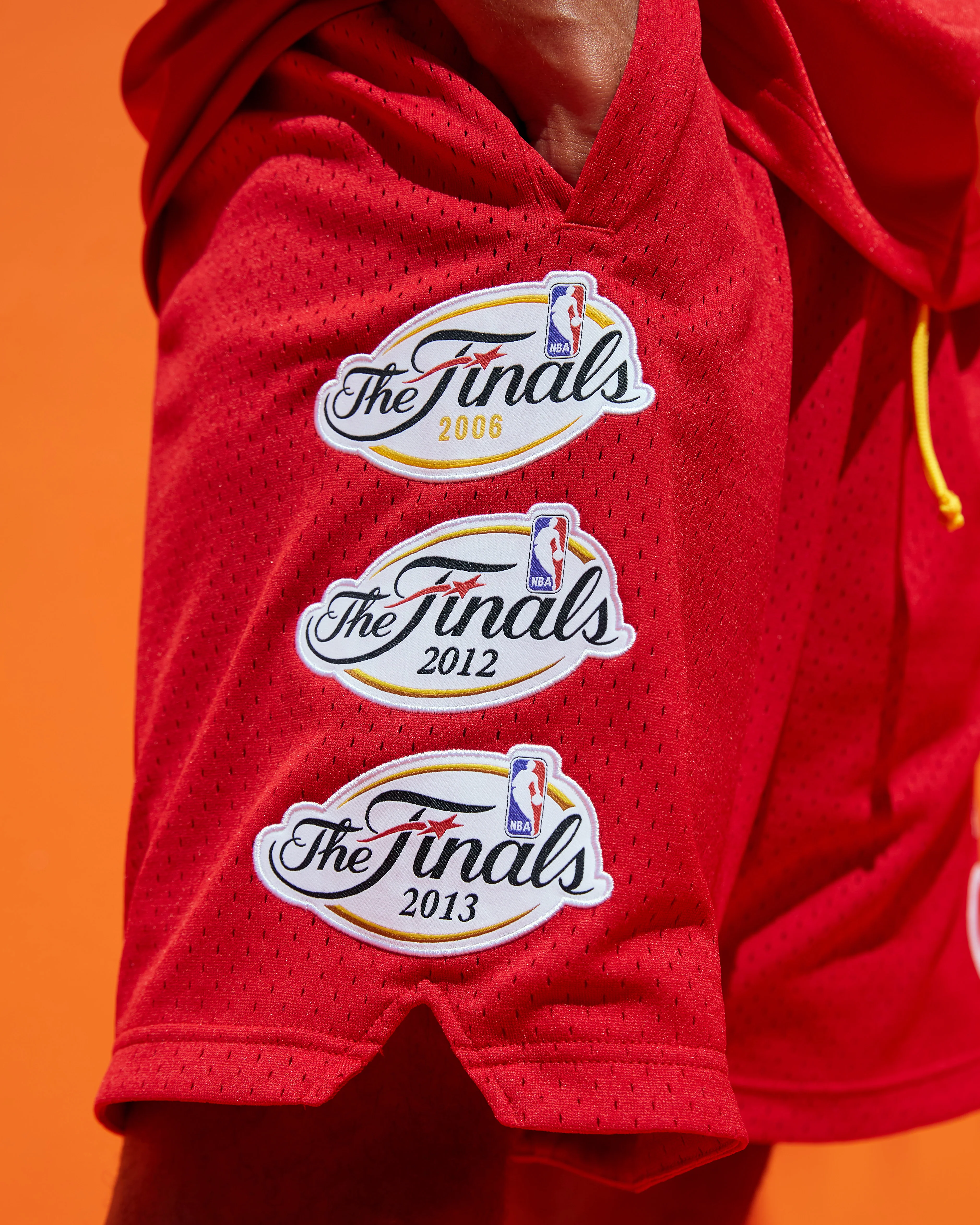 UNKNWN X Mitchell and Ness X Miami HEAT My Towns Red Fashion Shorts - Image 3