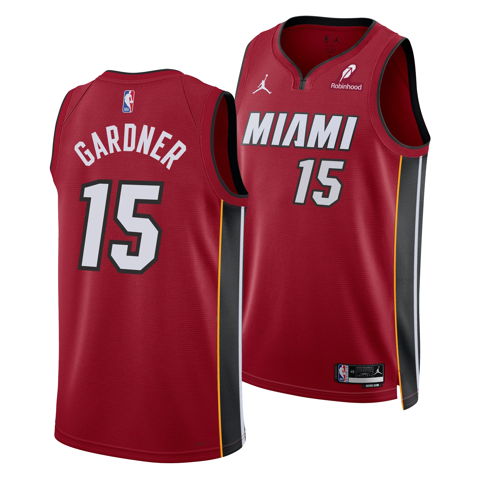 Myron Gardner Nike Jordan Brand Miami HEAT Statement Red Swingman Youth Jersey - Image 3