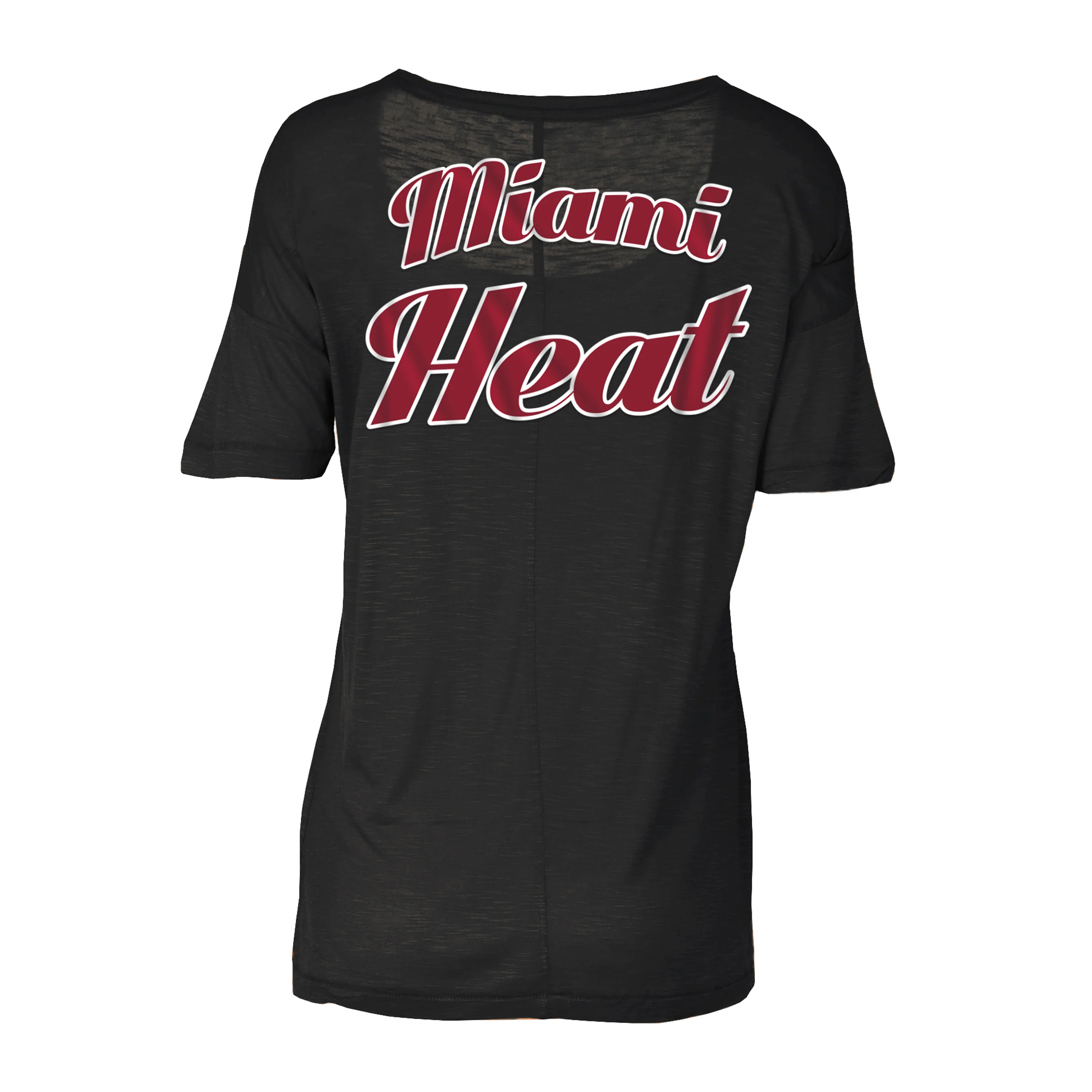 New ERA Miami HEAT Women's Scoop Rayon Tee Black - Image 2