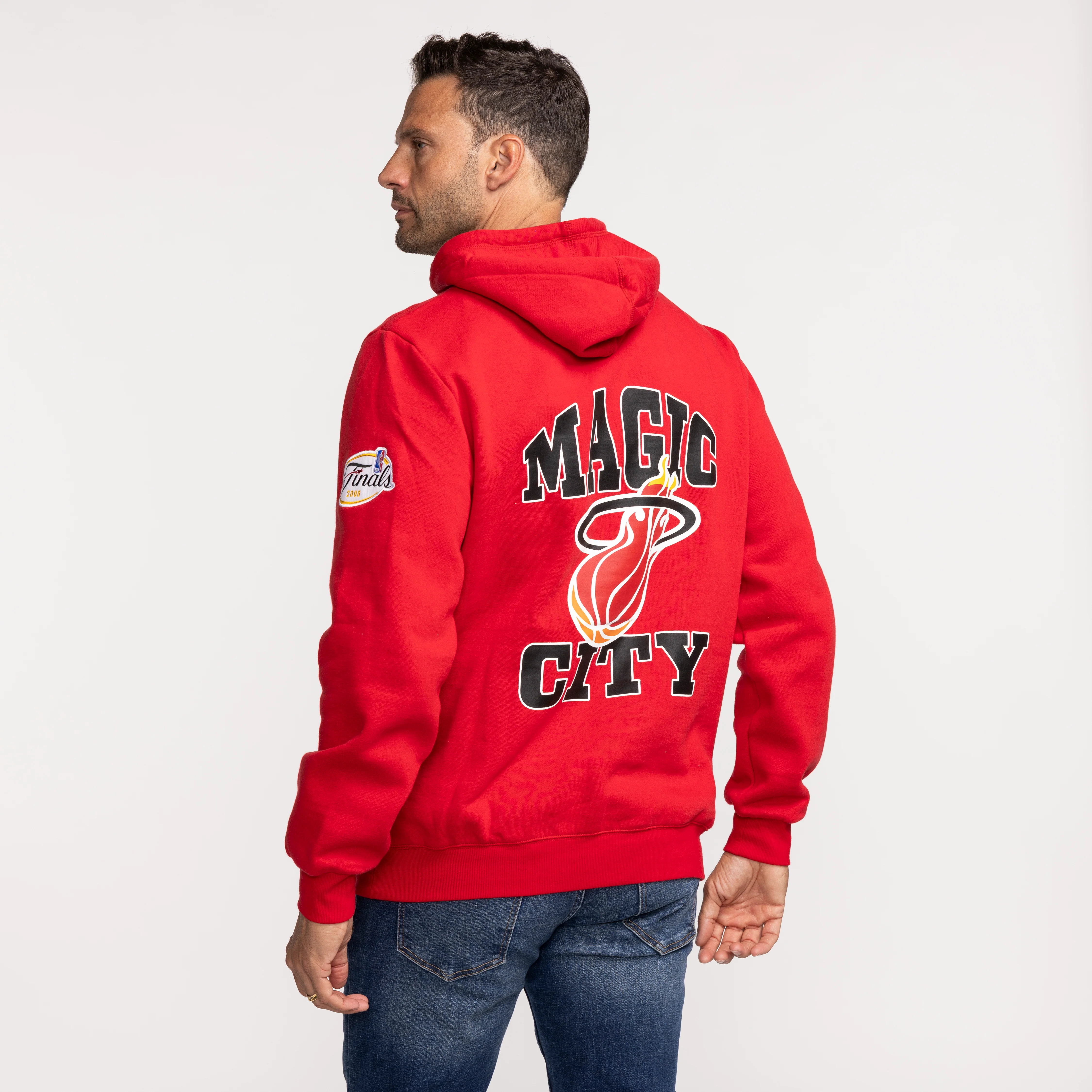 Mitchell and Ness Miami HEAT Origins Fleece Hoodie - Image 2