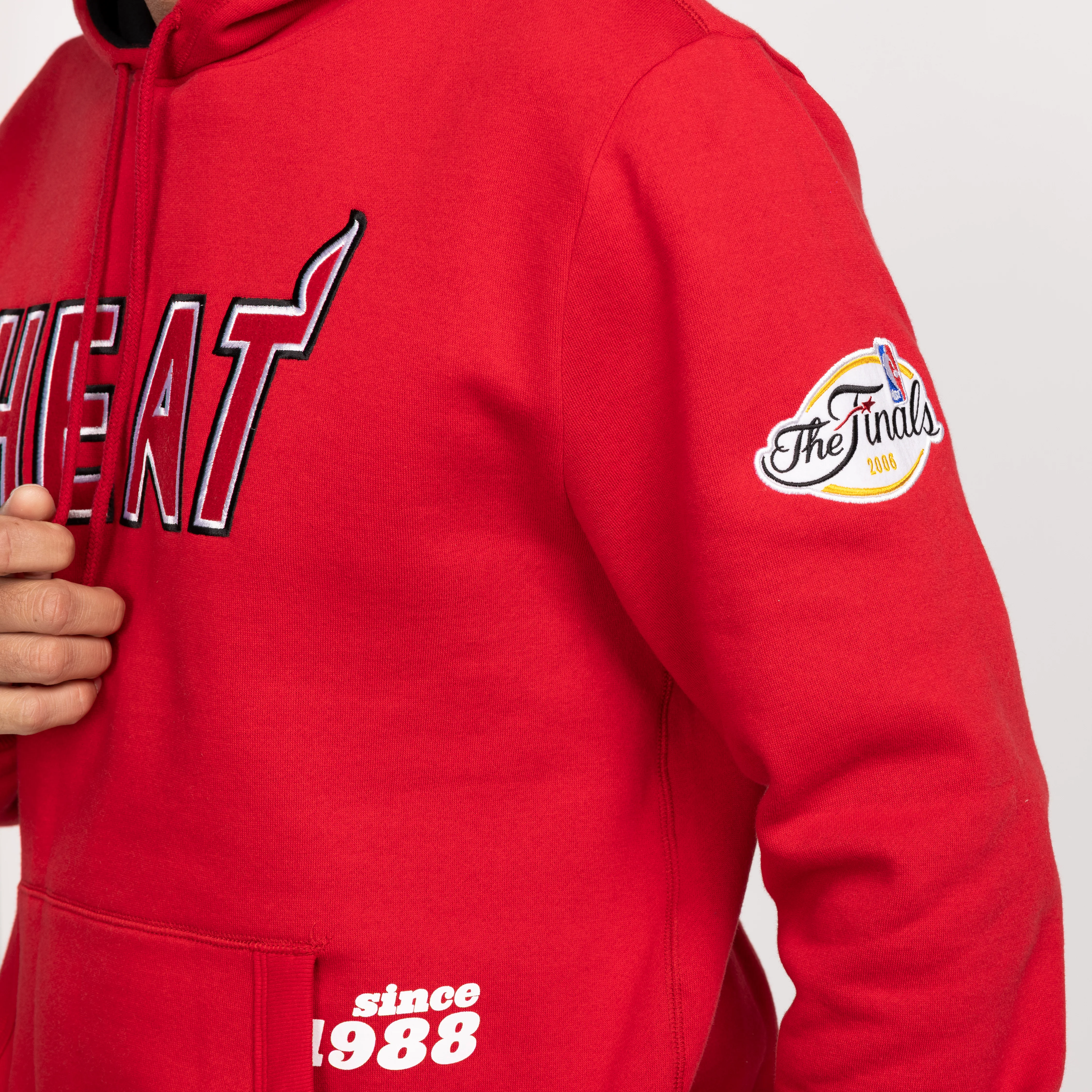 Mitchell and Ness Miami HEAT Origins Fleece Hoodie - Image 6