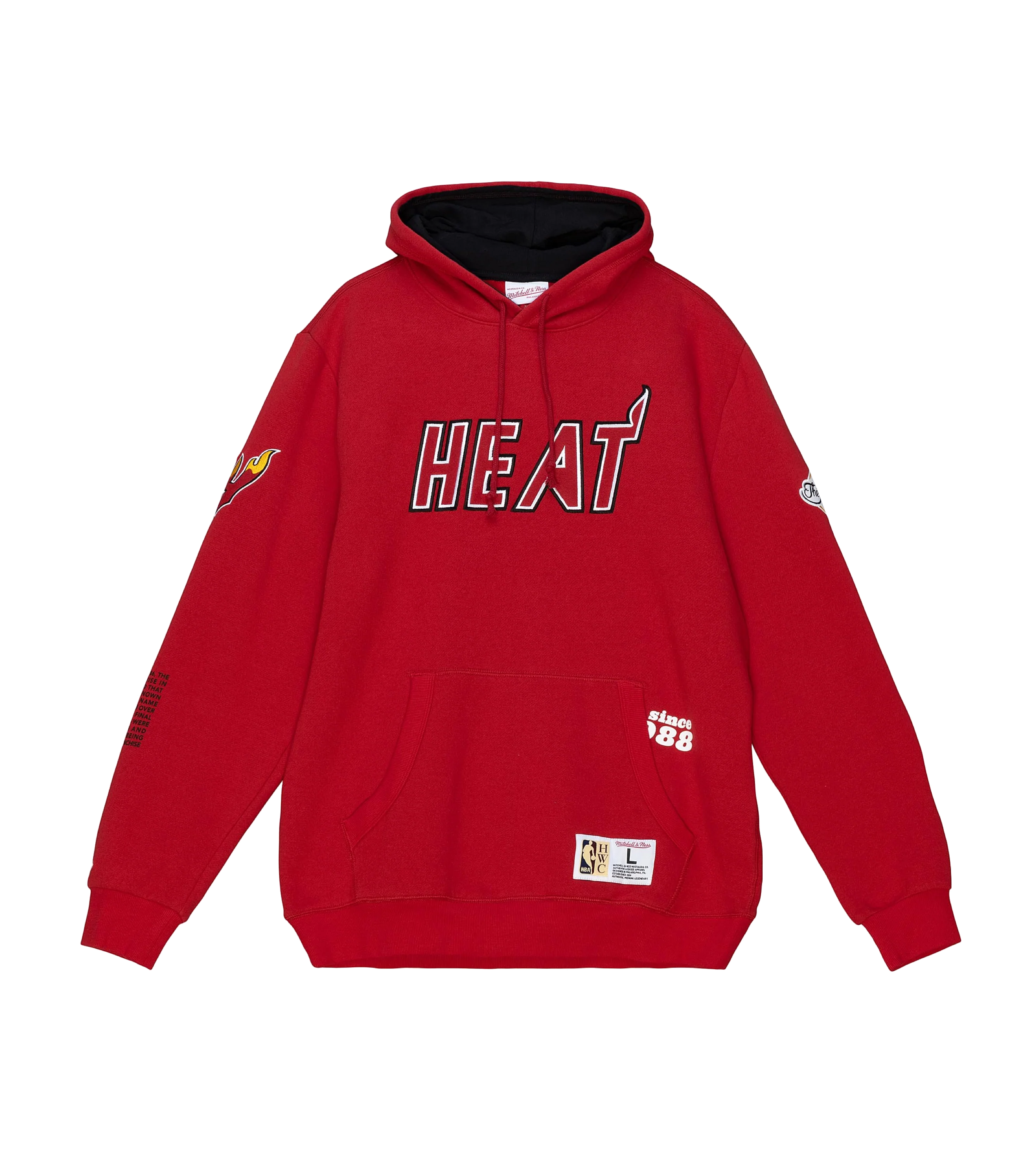 Mitchell and Ness Miami HEAT Origins Fleece Hoodie - Image 7