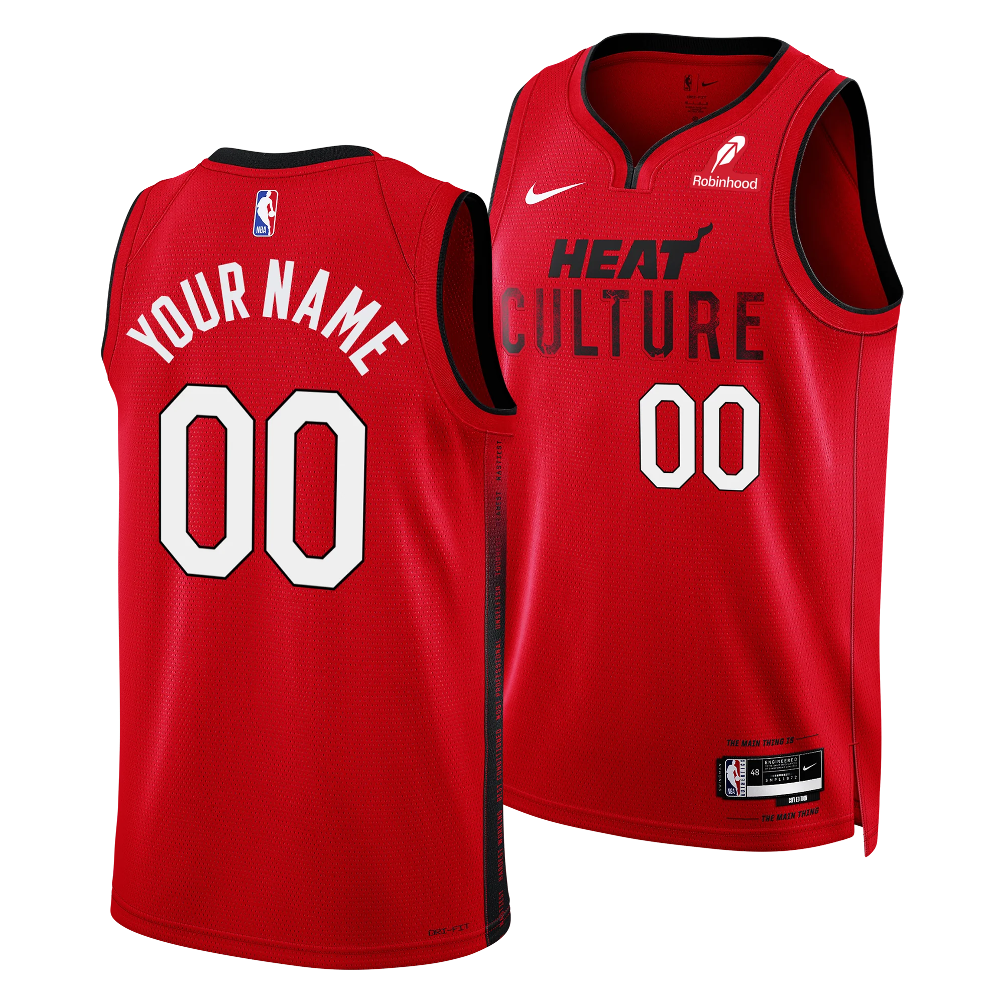 Personalized Nike HEAT Culture: Blood Red Youth Swingman Jersey