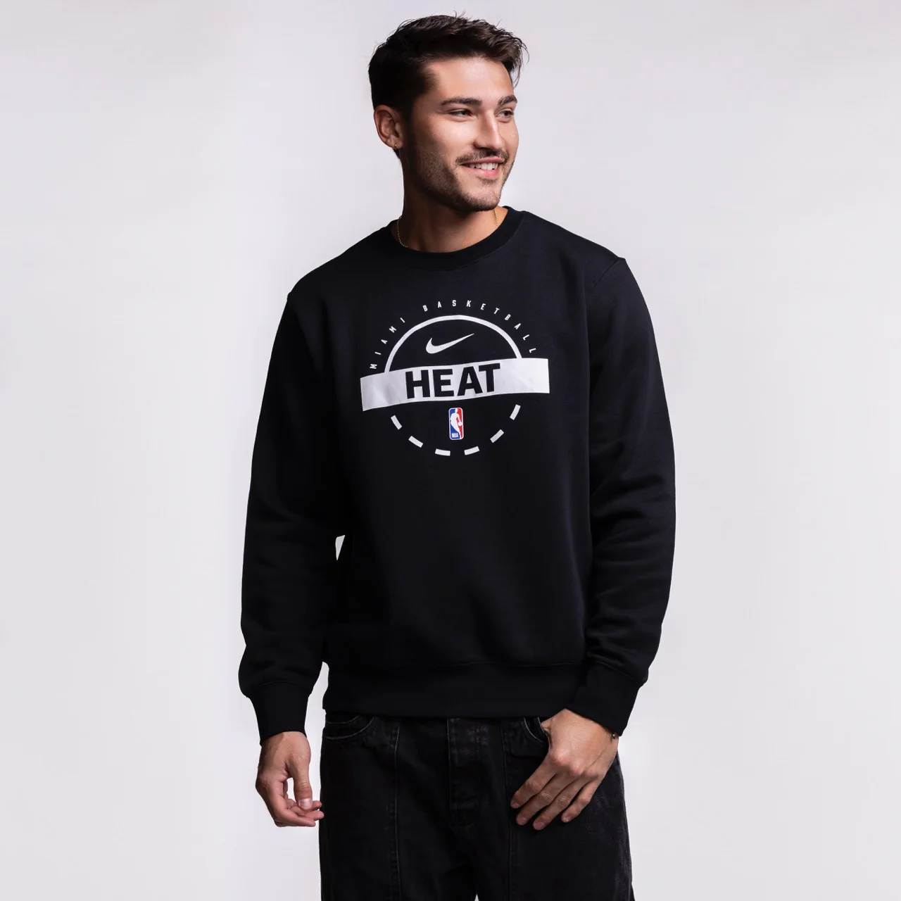 Nike Miami HEAT 2025-26 On-Court Practice Crewneck