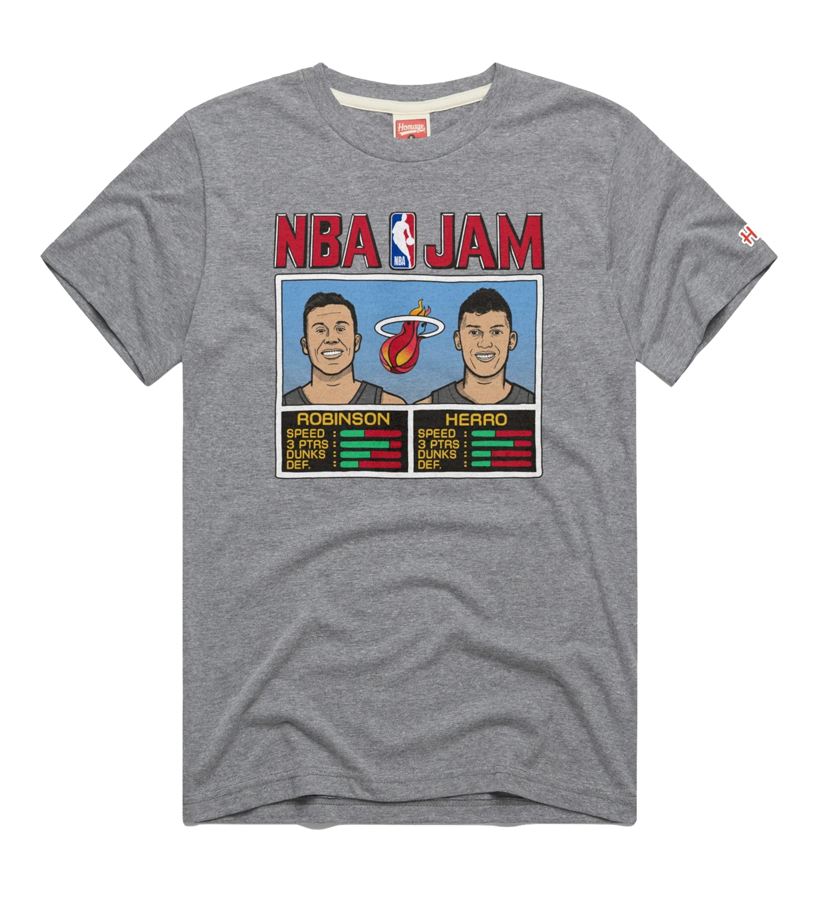 Homage Miami HEAT Mashup Duncan Robinson & Tyler Herro NBA Jam Tee