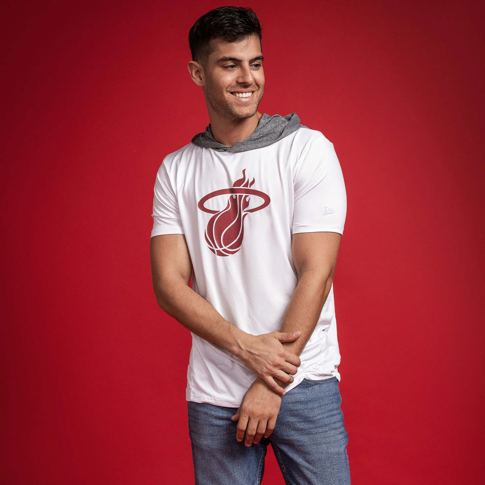 New Era Miami HEAT Logo Hoodie Tee - Image 4