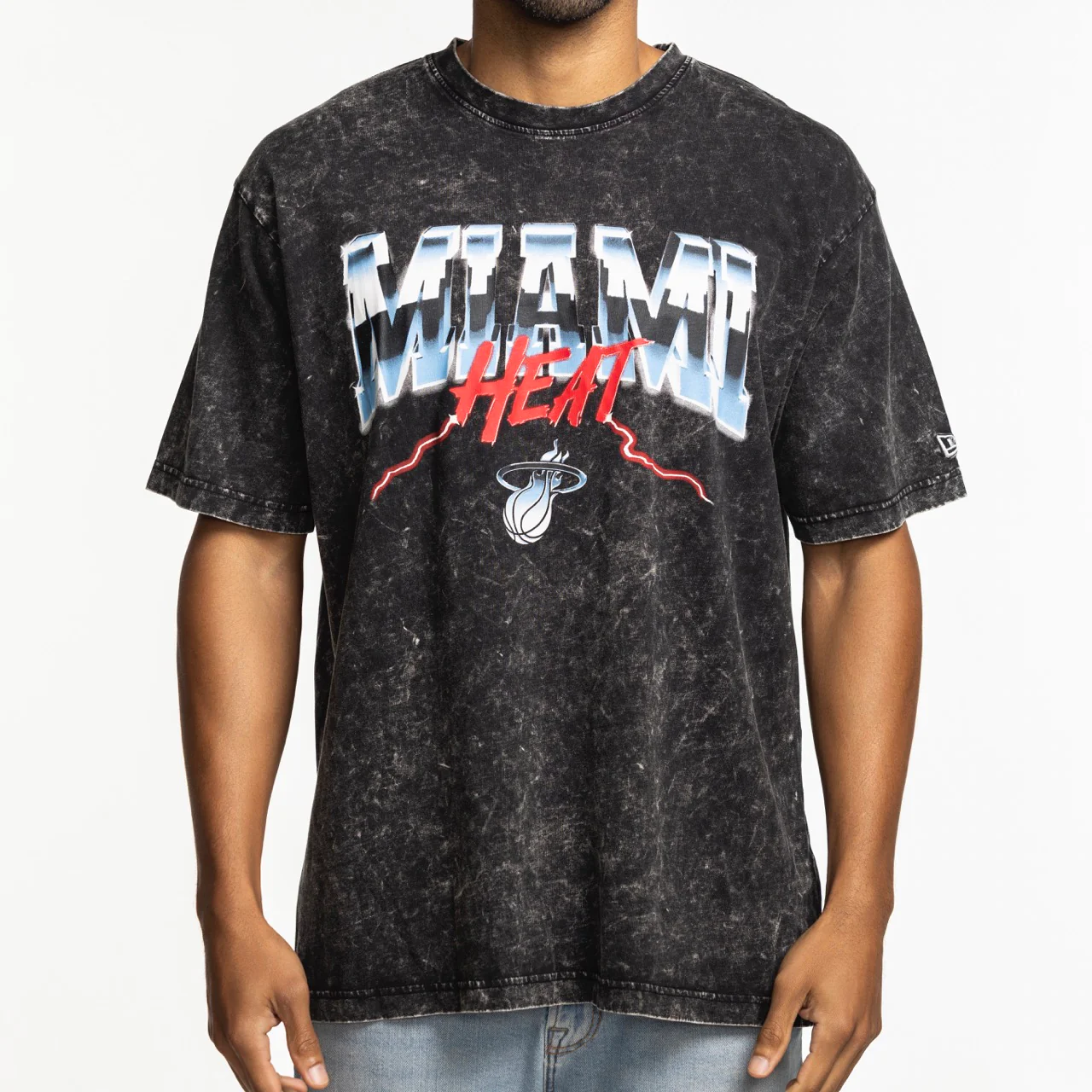 New Era Miami HEAT Original Vice Nights Vintage Tee - Image 2