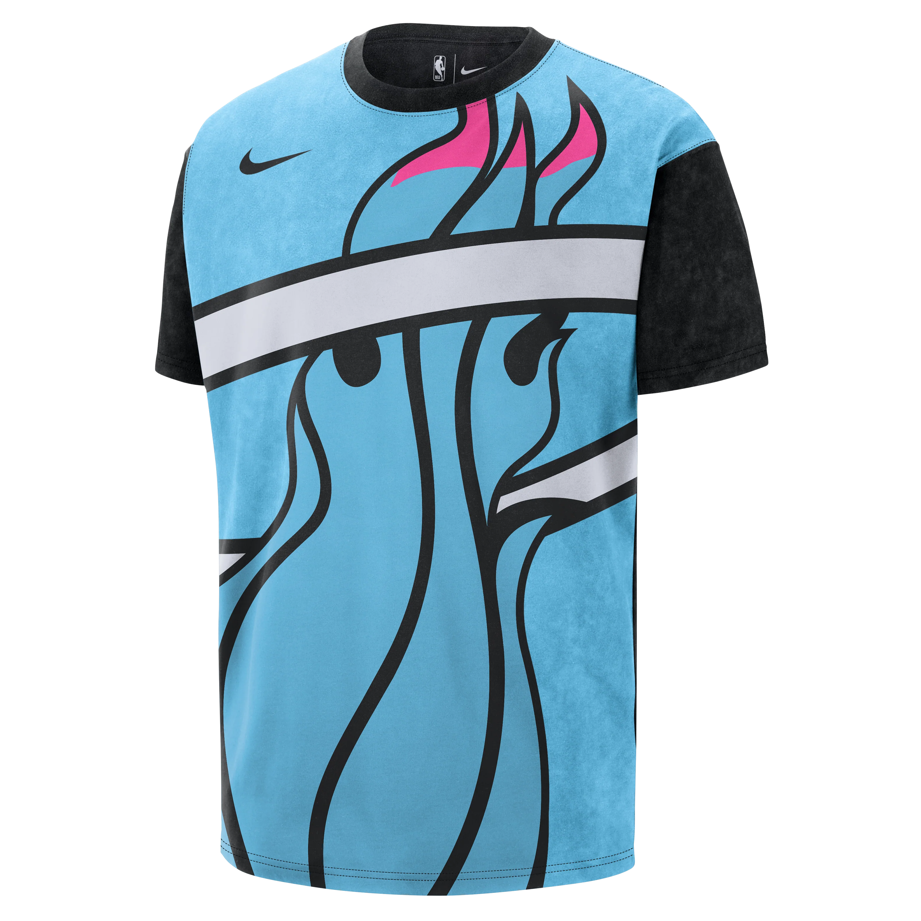 Nike Miami HEAT Original Vice Nights Big Logo Tee - Image 3