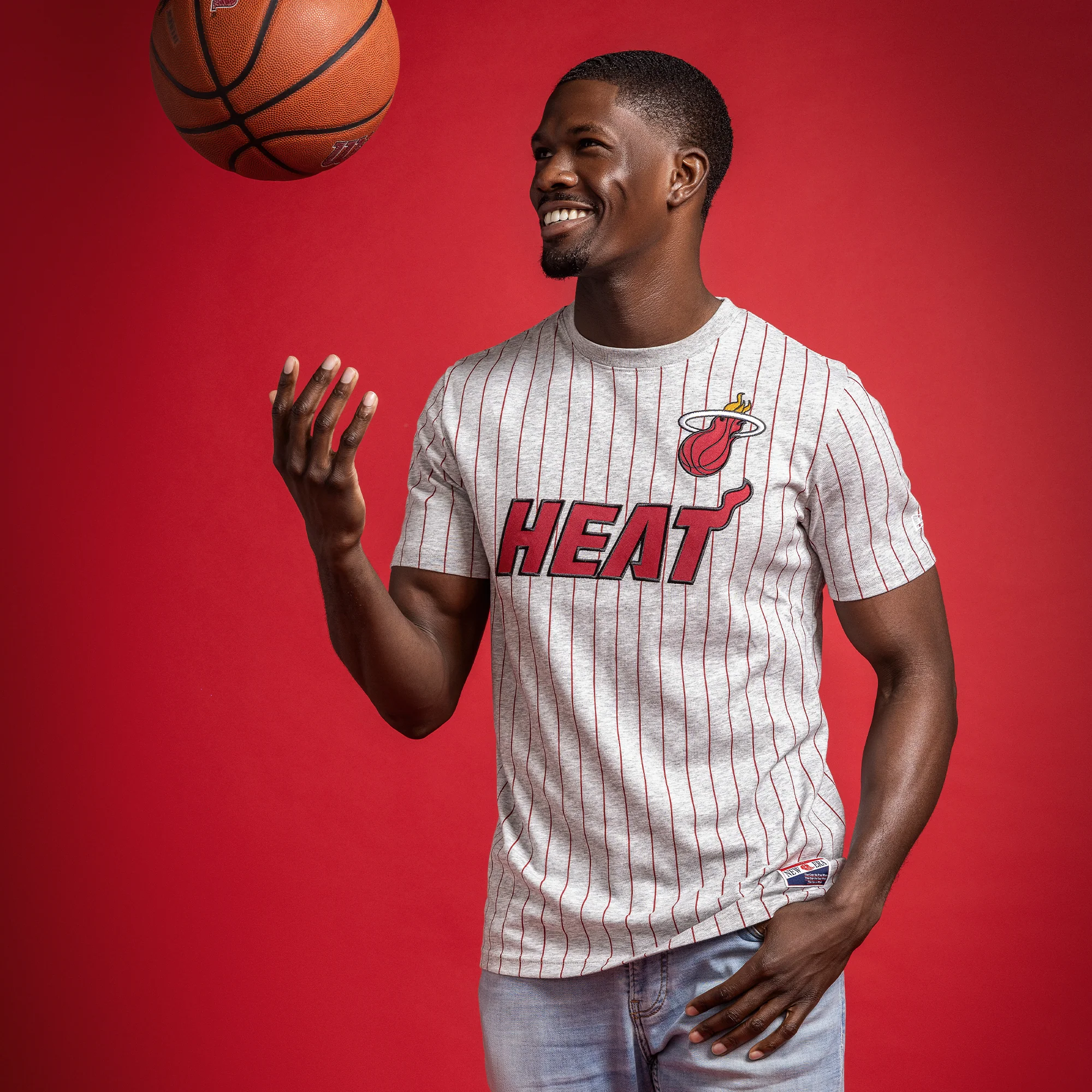New Era Miami HEAT Stripe Tee - Image 2