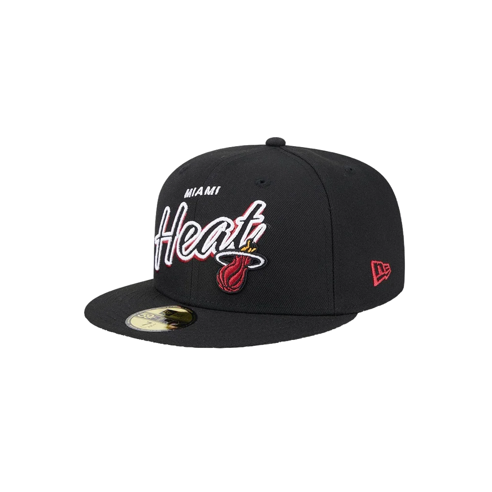 New Era Miami HEAT Script Sided Fitted Hat - Image 3