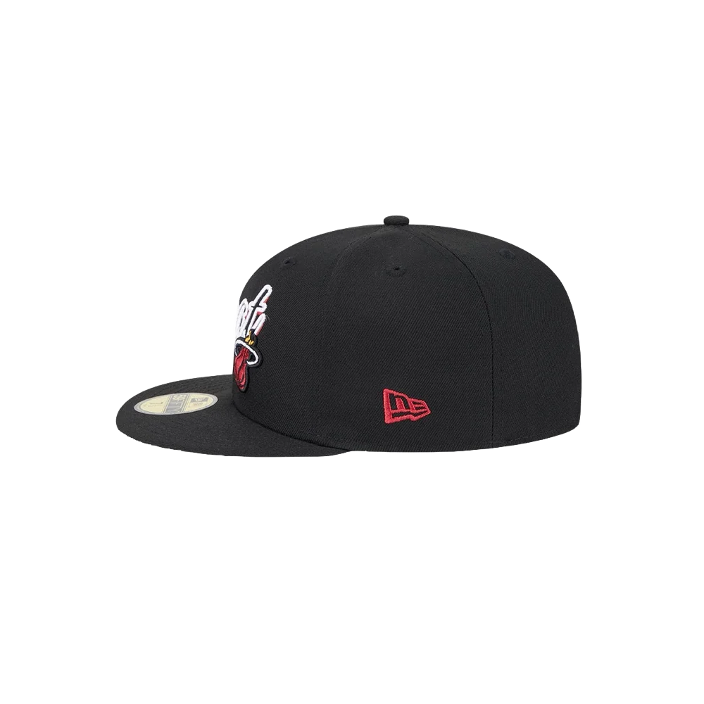 New Era Miami HEAT Script Sided Fitted Hat - Image 4